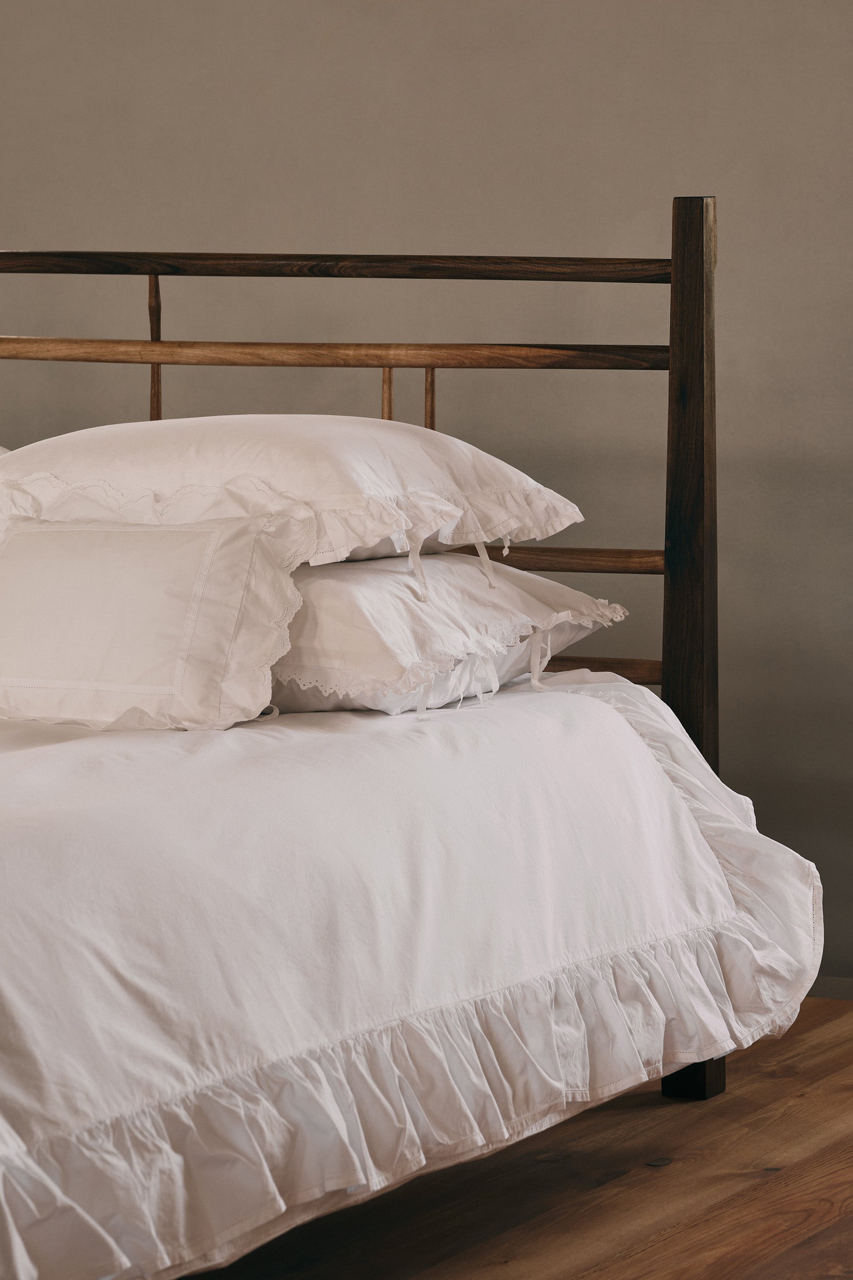 Broderie Anglaise Elodie Double Duvet Cover Broken White