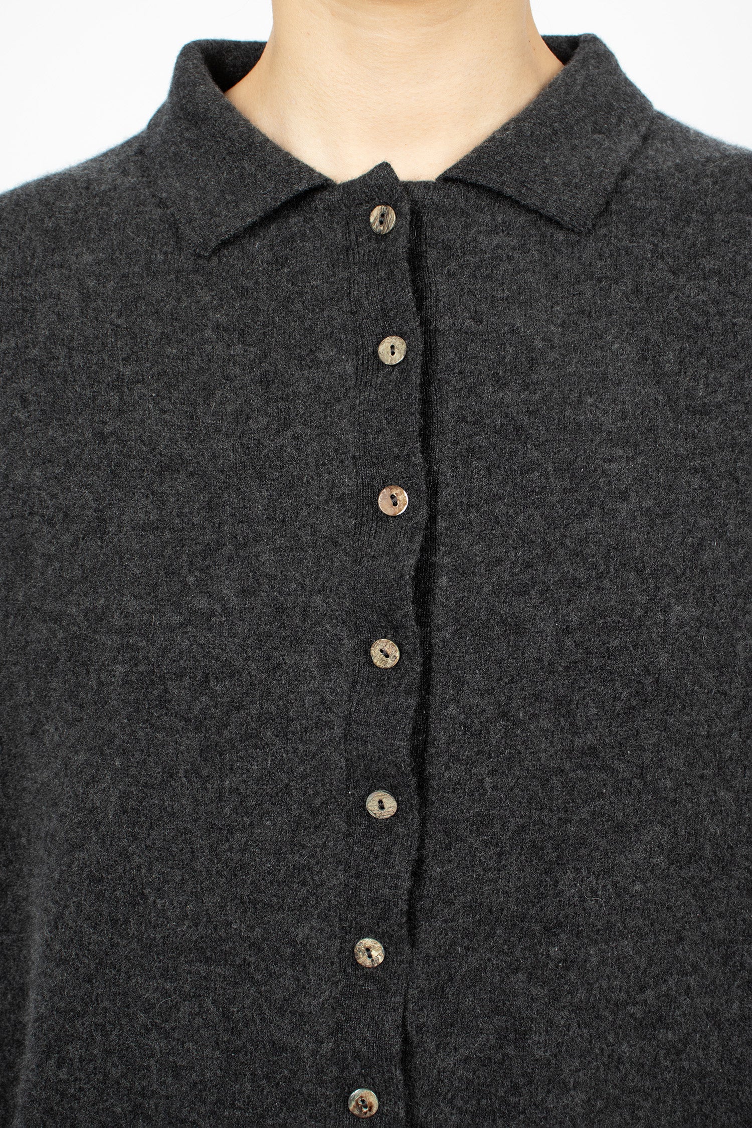 41_192 Cashmere Polo Aperta Almost Black