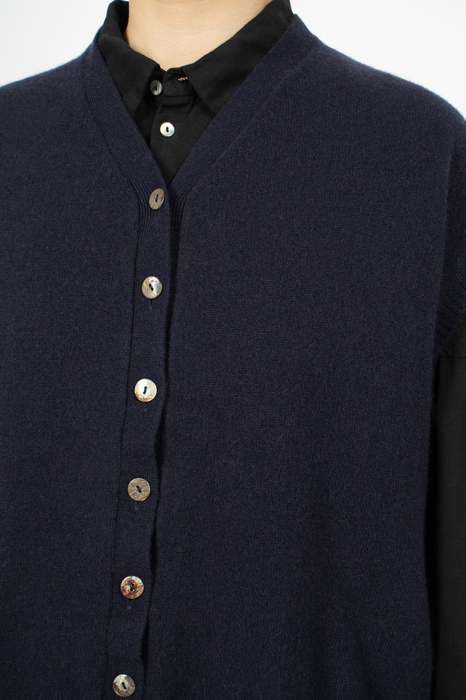 4434 Cashmere Open Vest Ink