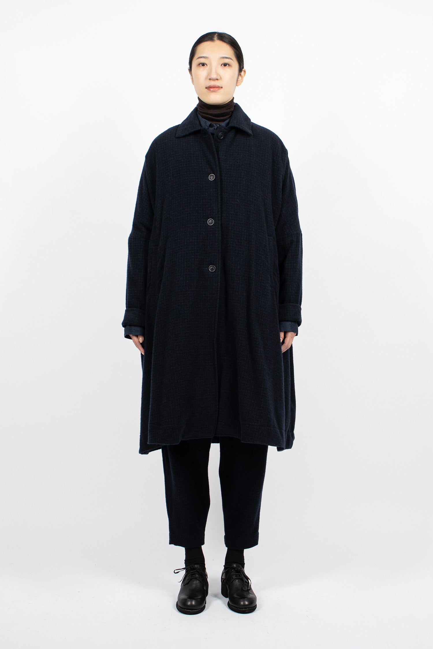 Atomless Coat Blue Check