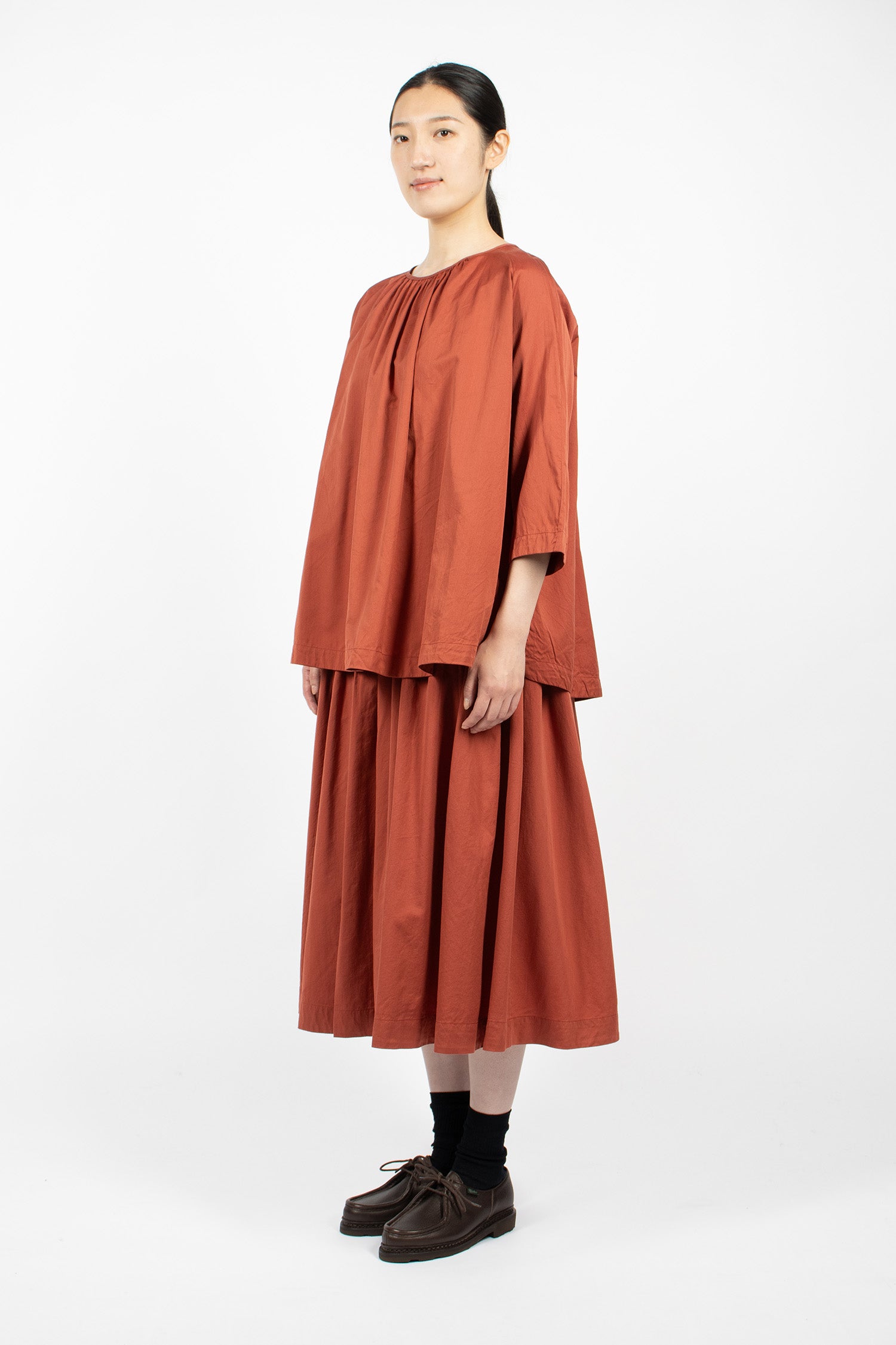 BB Pleat Skirt Brick