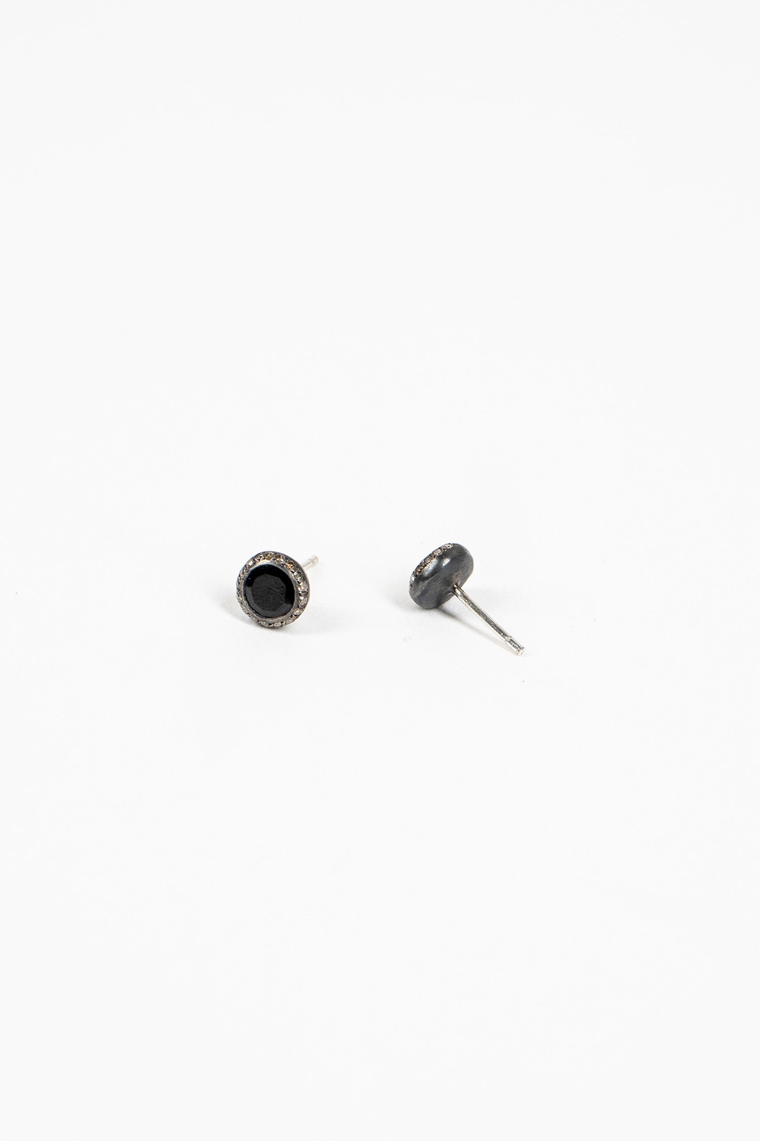 Belquis Stud Earrings Black Spinel/Cognac Diamond