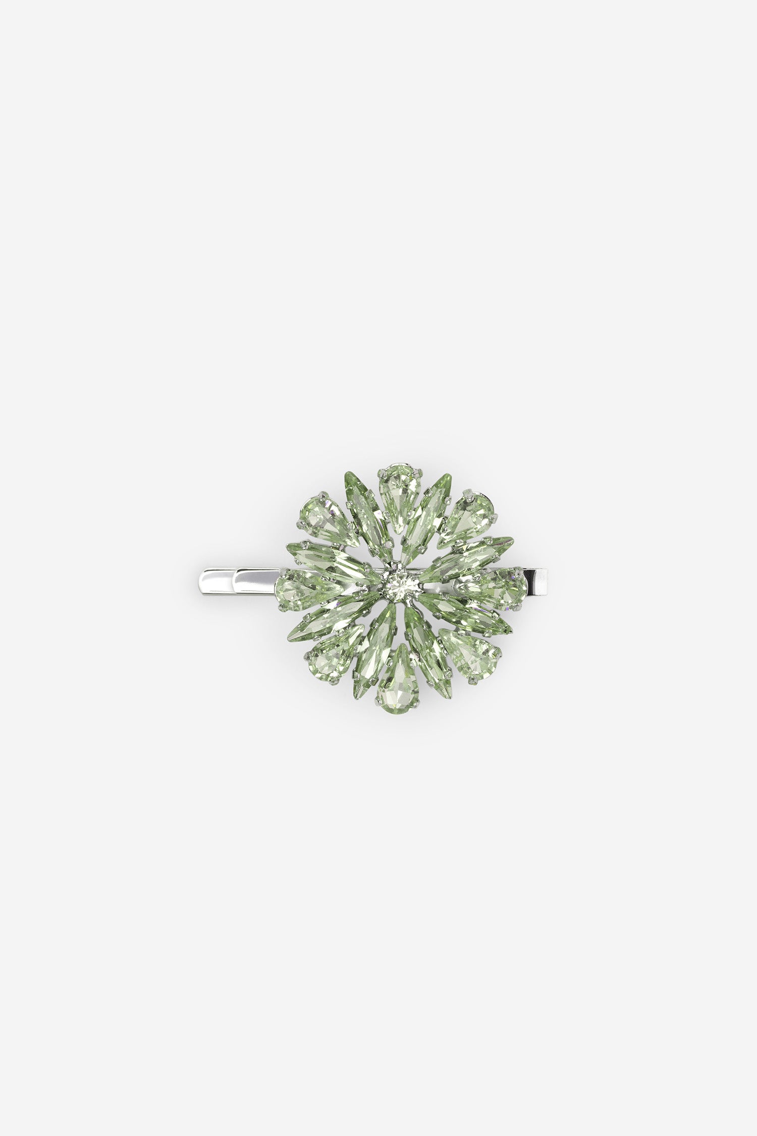 Crystal Blossom Hair Clip Mint