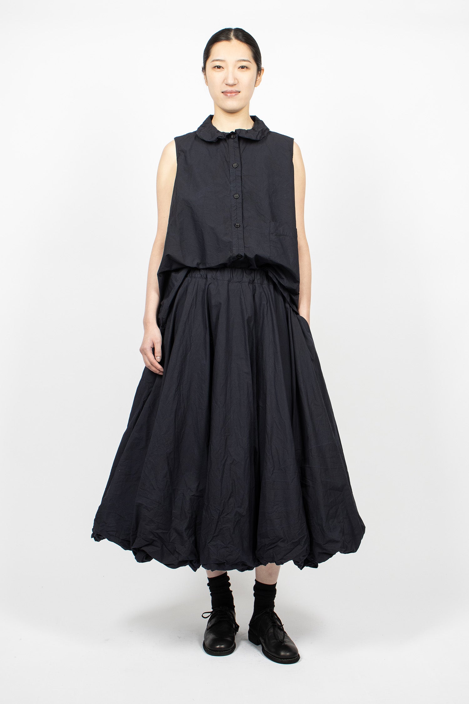 Calla Balloon Skirt Navy