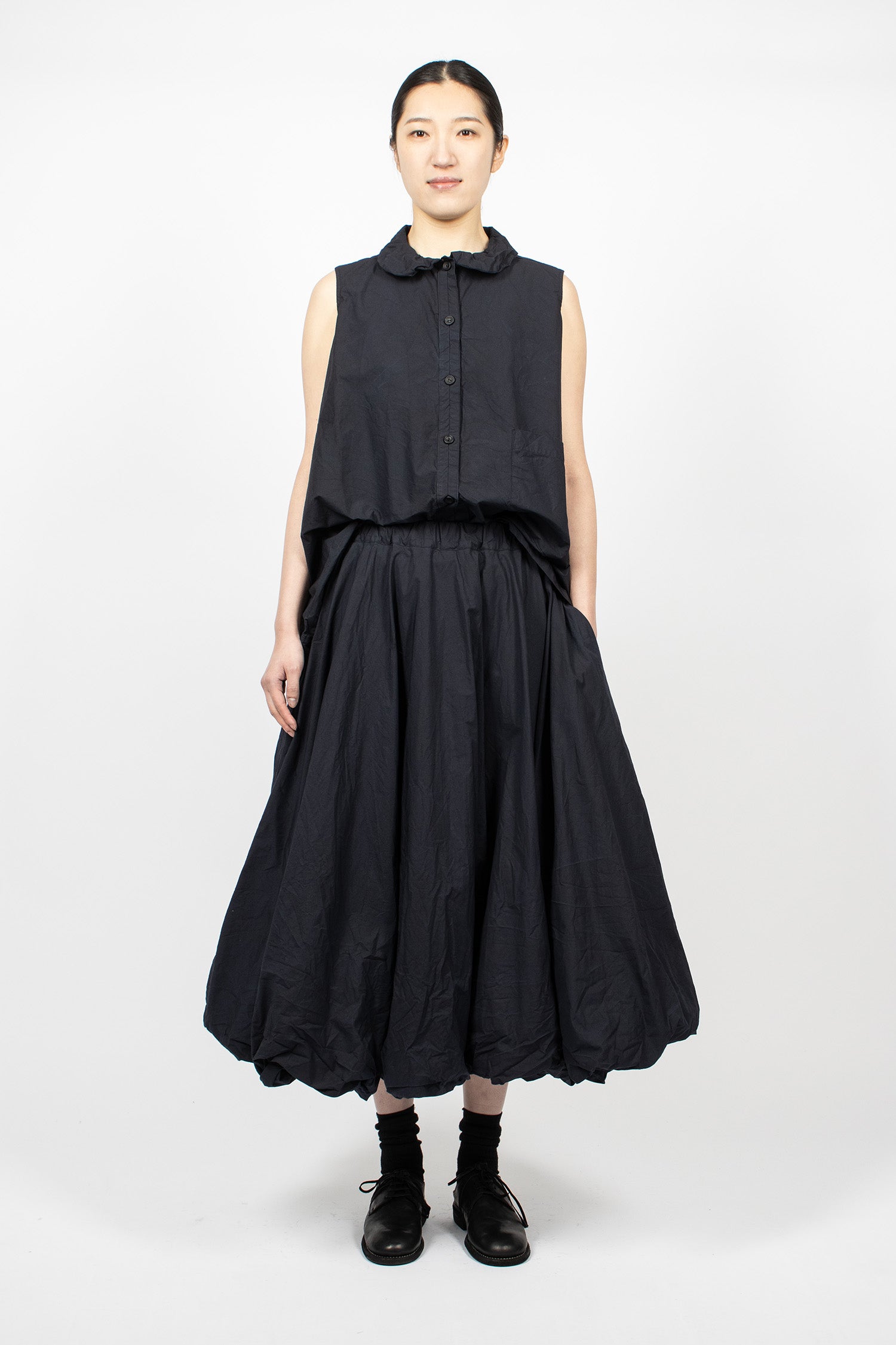 Calla Balloon Skirt Navy