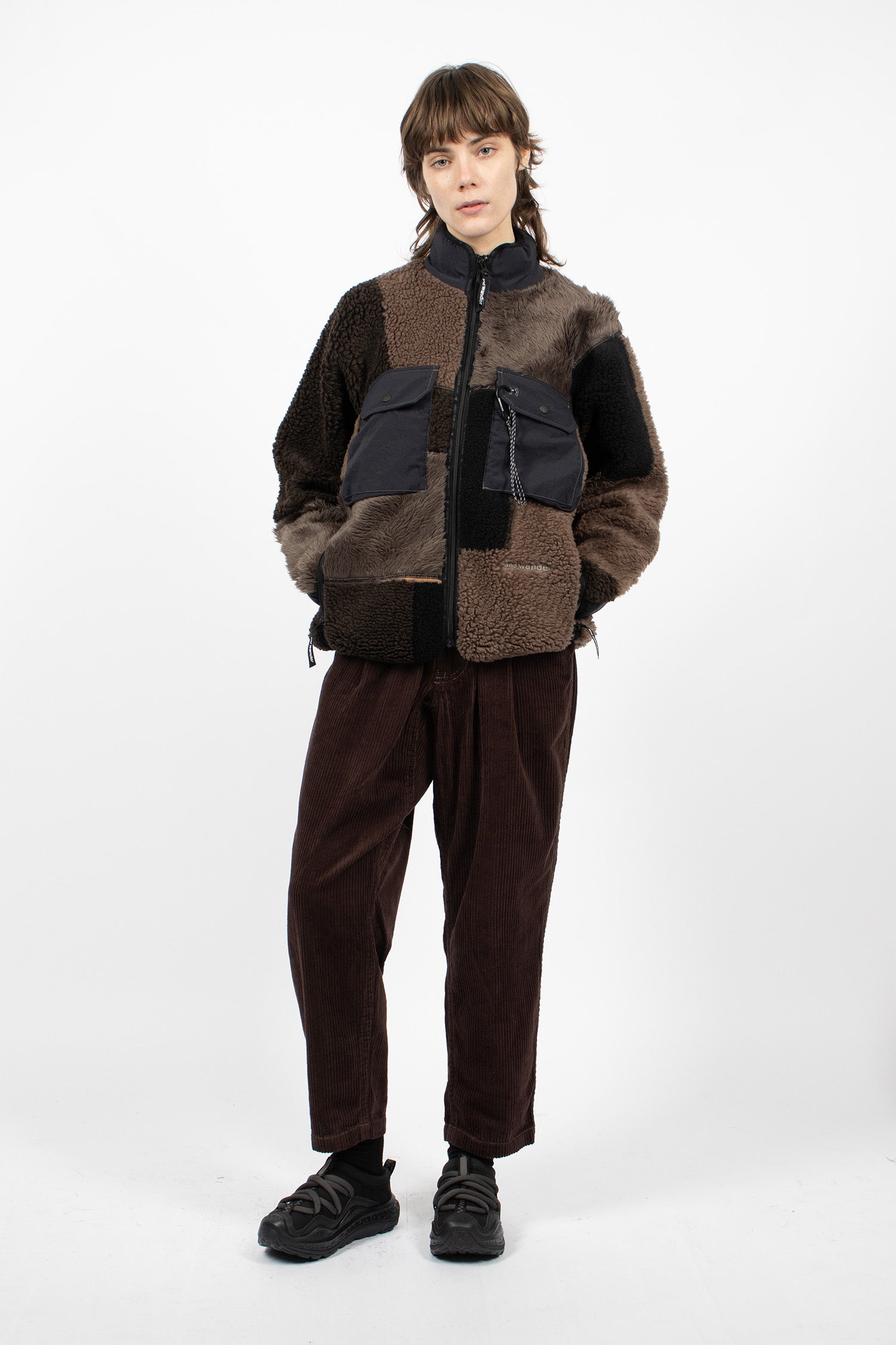 Mix Boa Jacket Brown