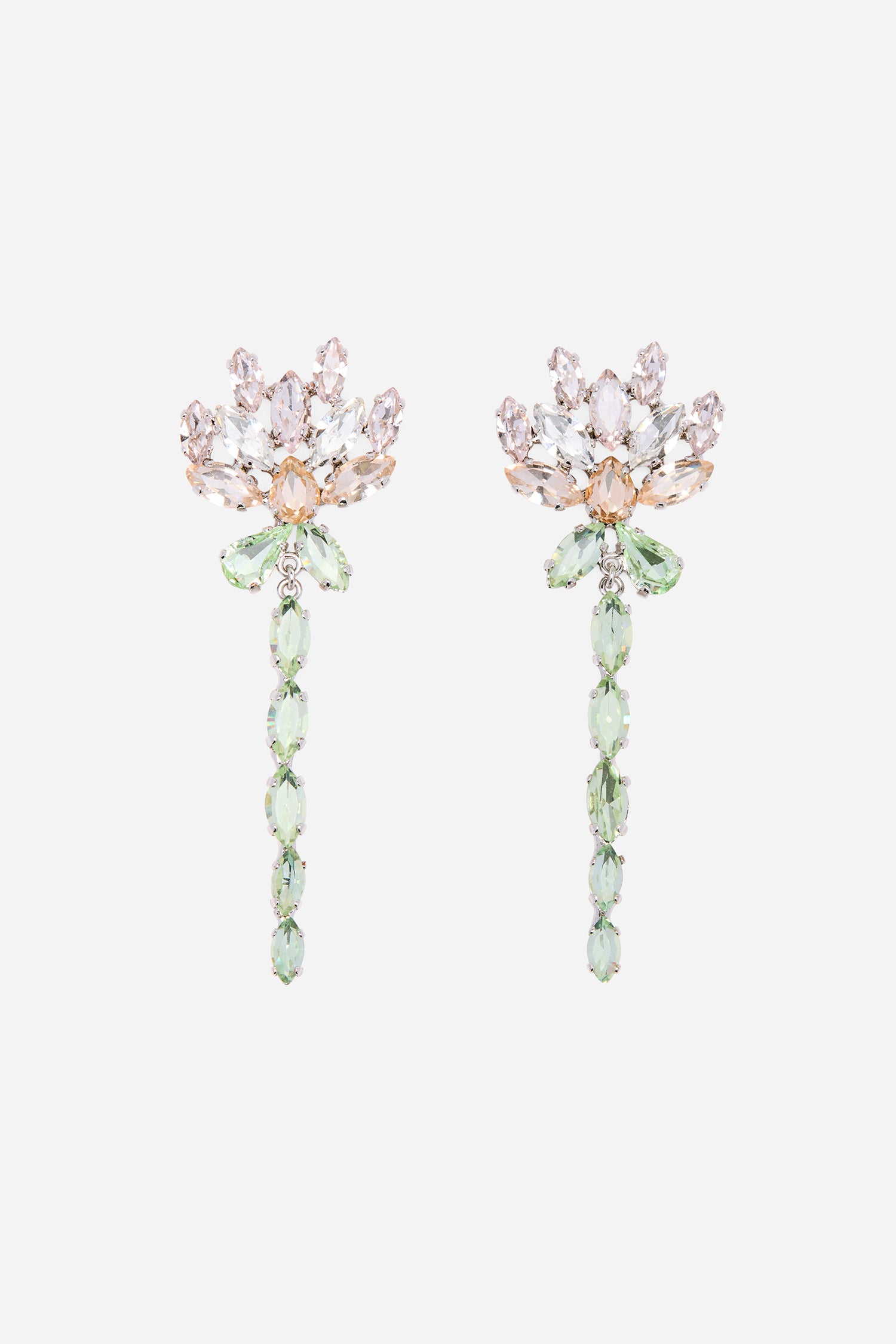 Crystal Carnation Drip Earrings