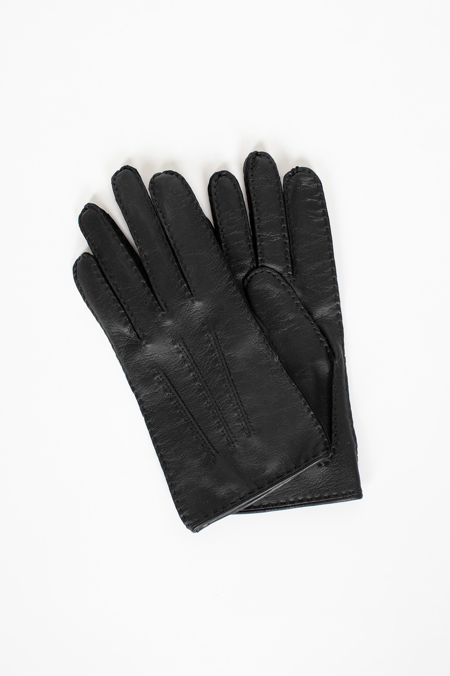 Vallotton Leather Gloves Llam Black