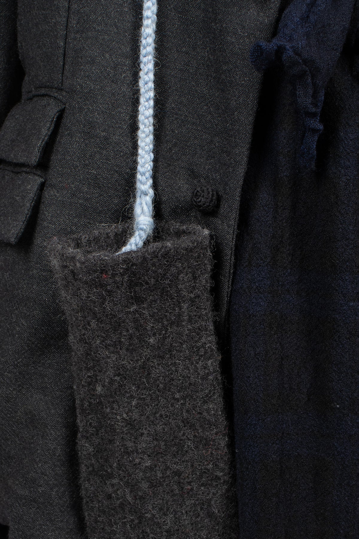 Wool Felt Braid Gloves Anthracite/Red