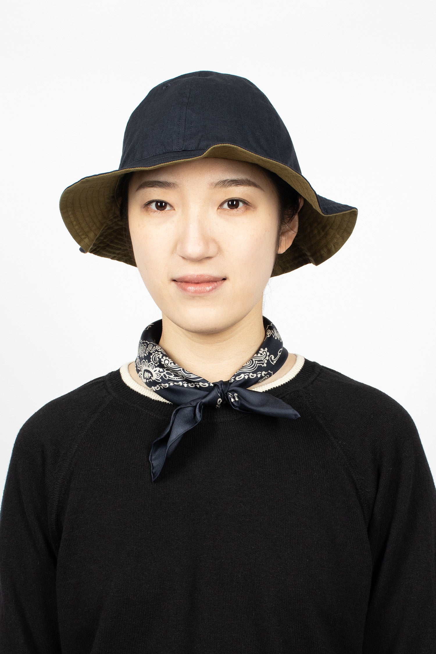 Reversible Bucket Hat Ink/Olive Green