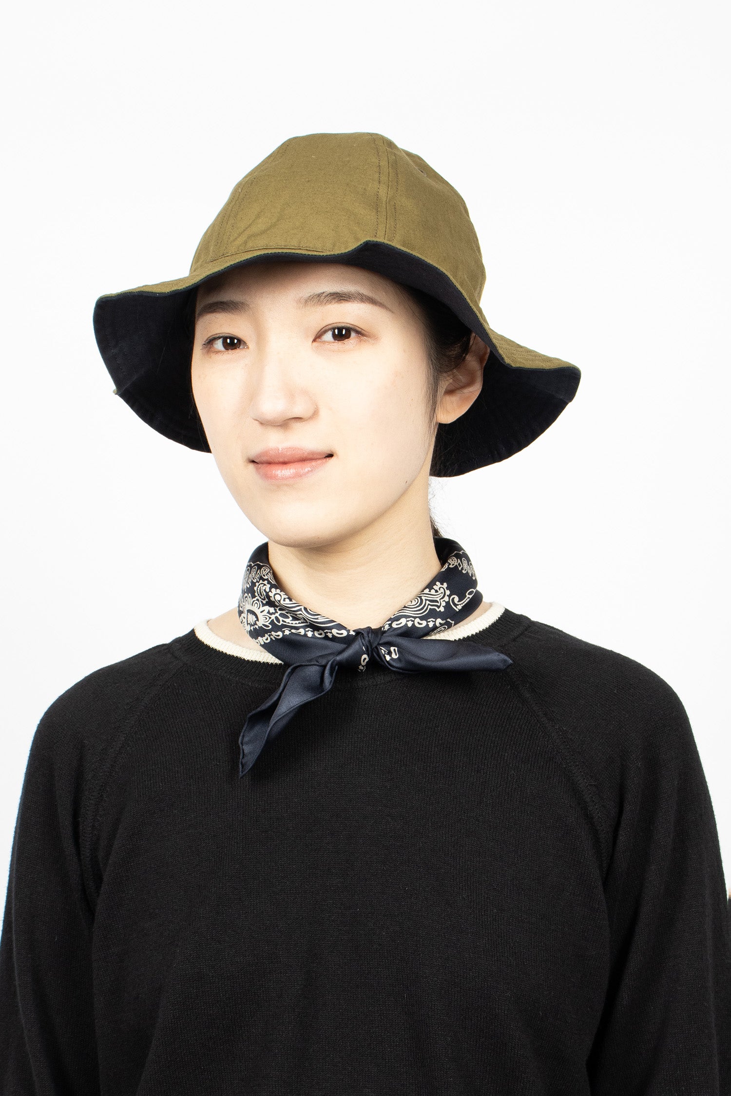 Reversible Bucket Hat Ink/Olive Green