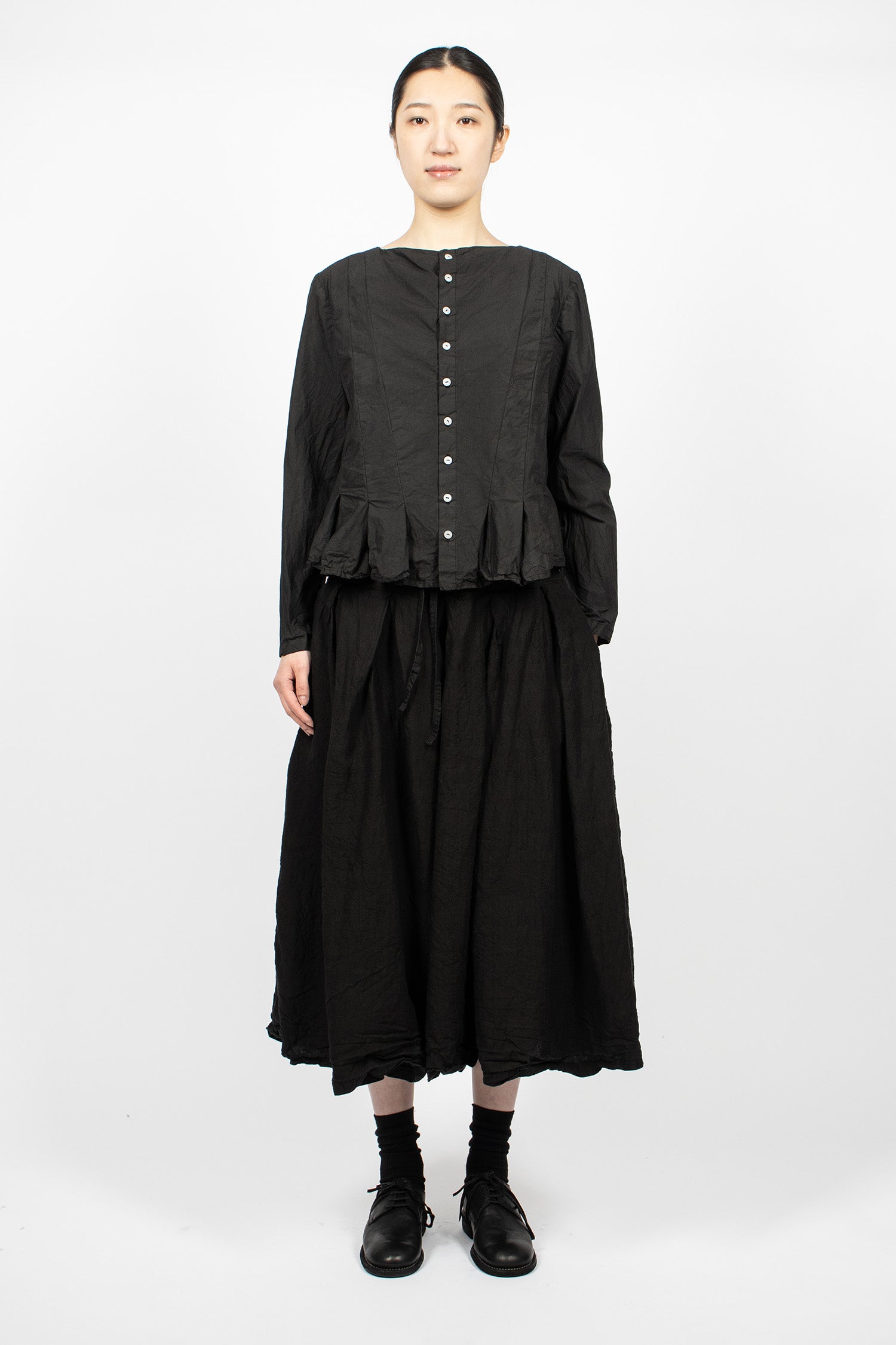 Hb Cotton Blouse Black