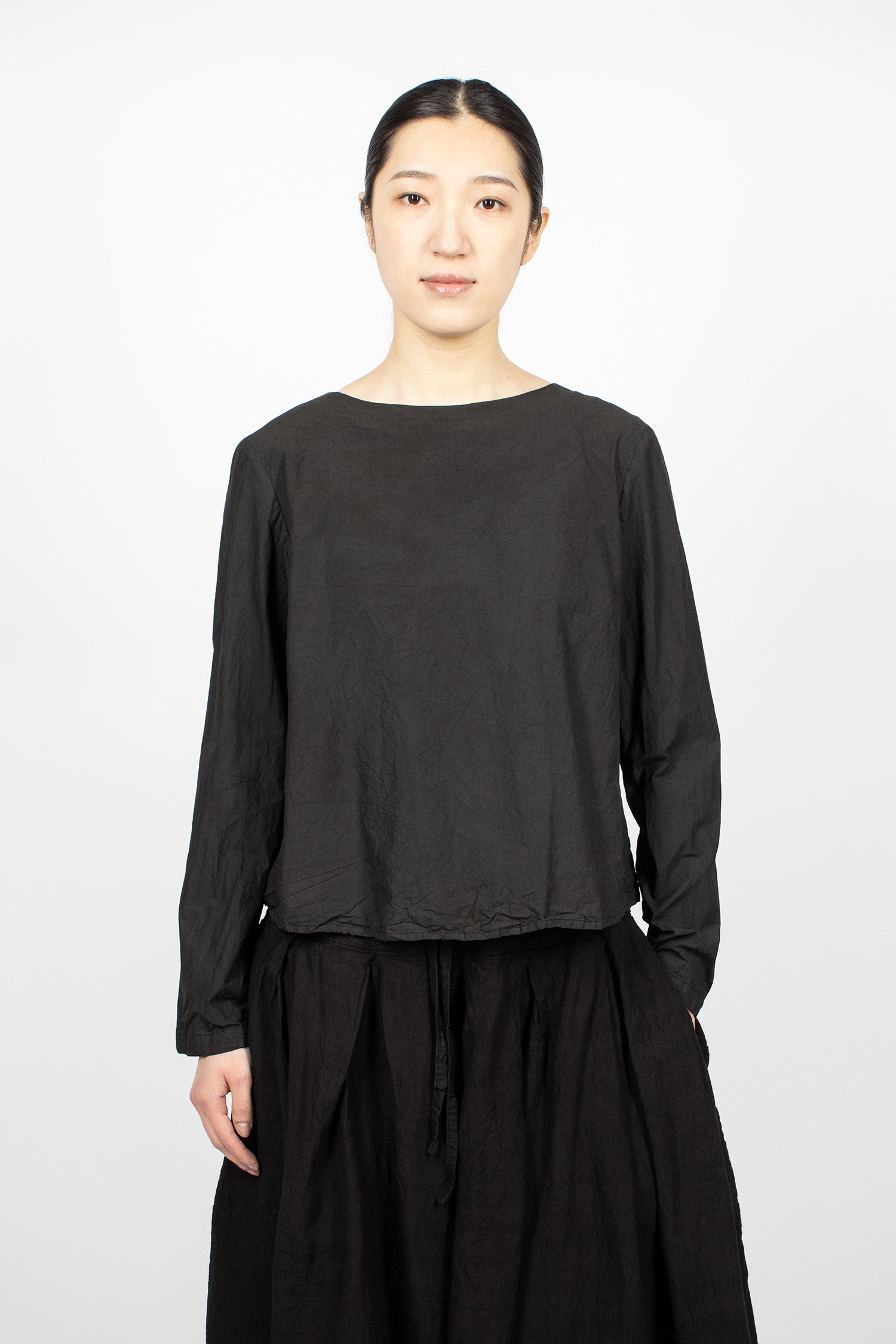 Hb Cotton Blouse Black