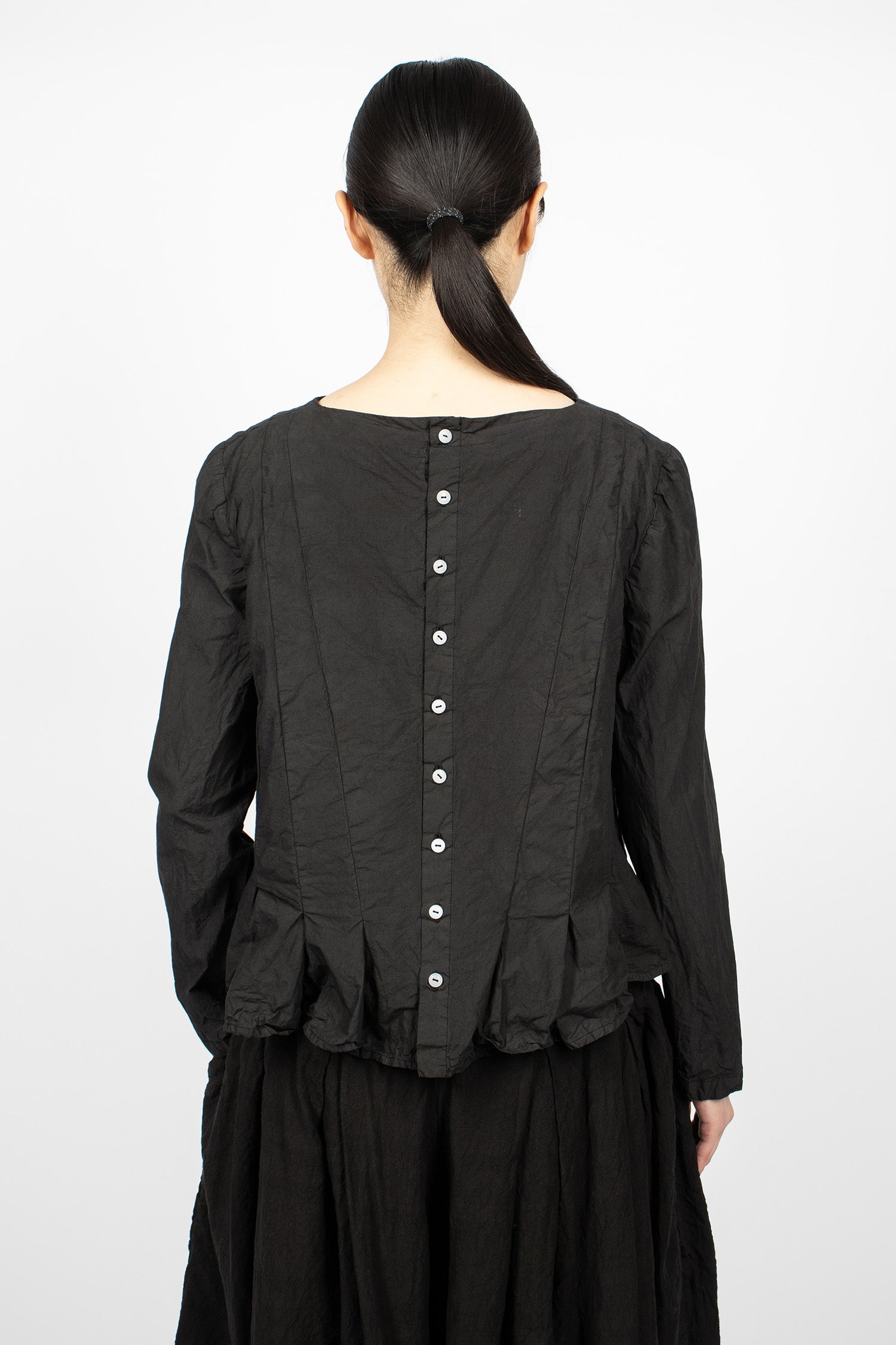 Hb Cotton Blouse Black