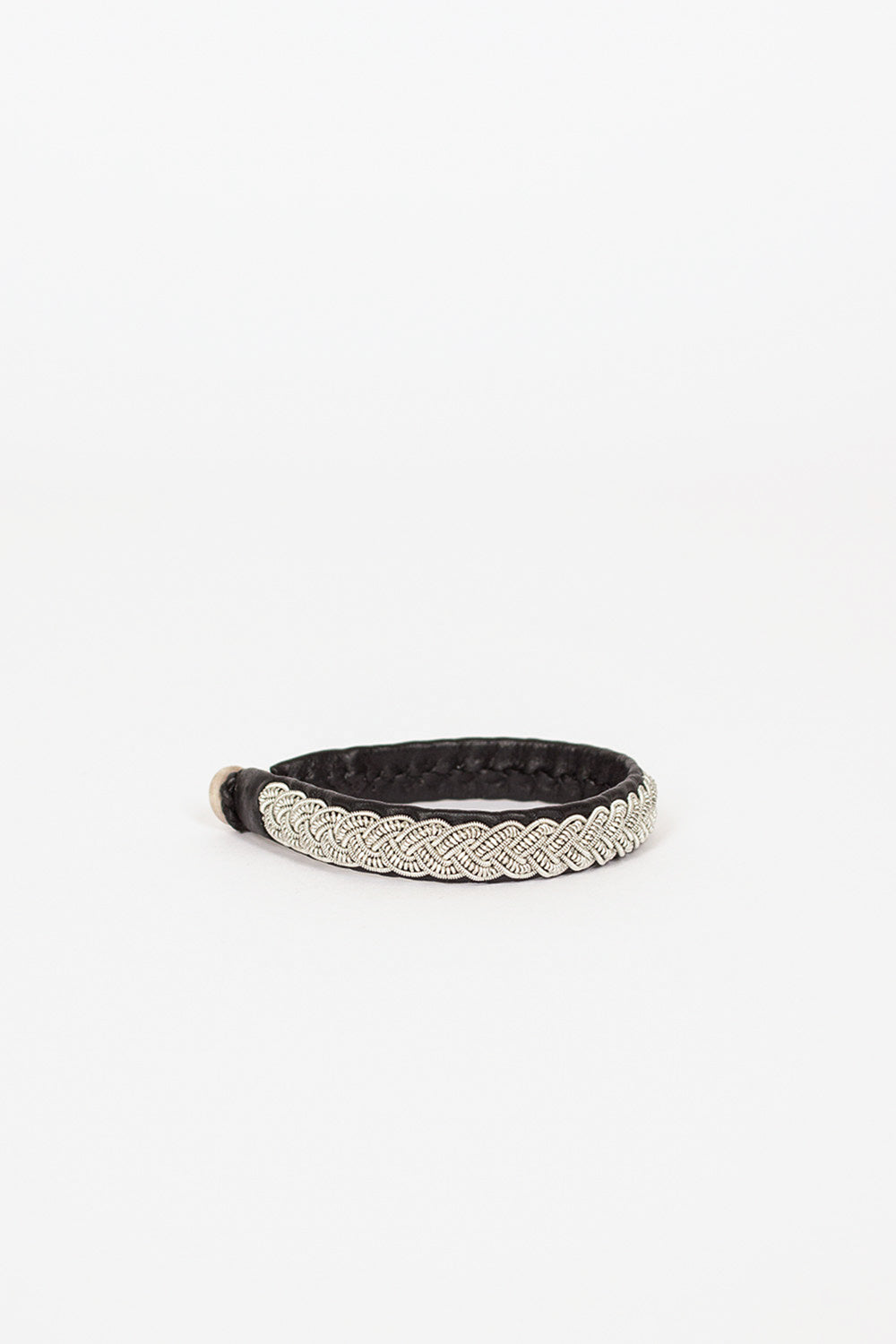 Unisex Black Hide B6 Bracelet