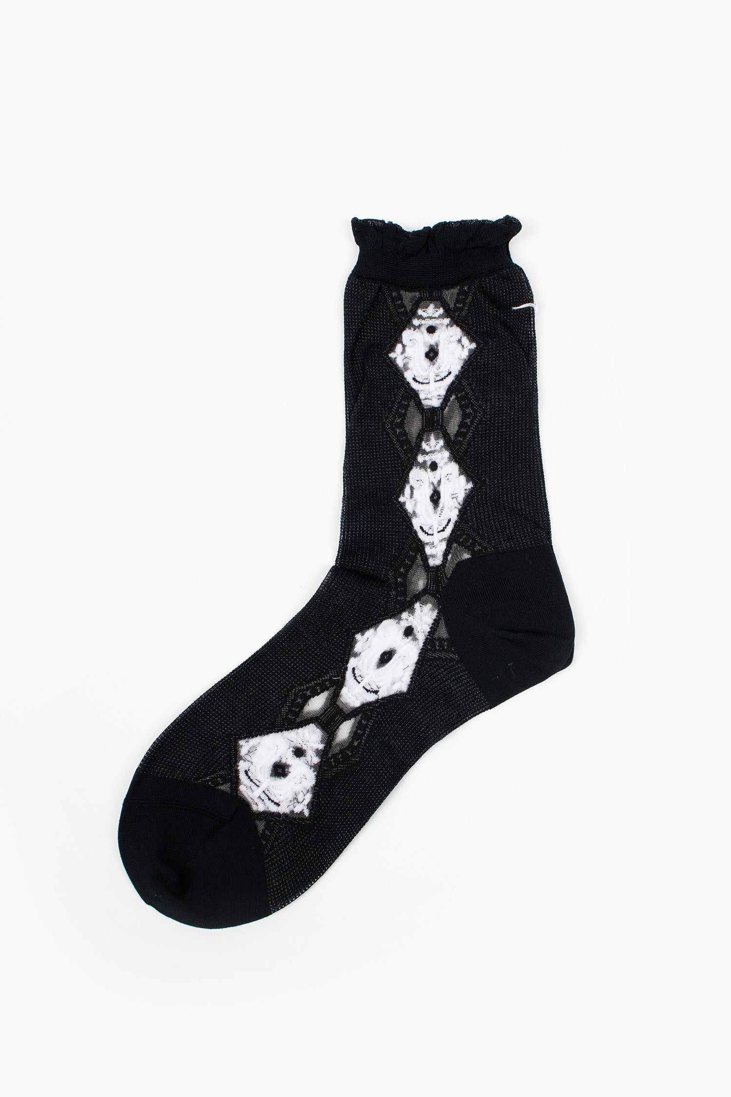 AM-796 Tulipomania Socks Black/White