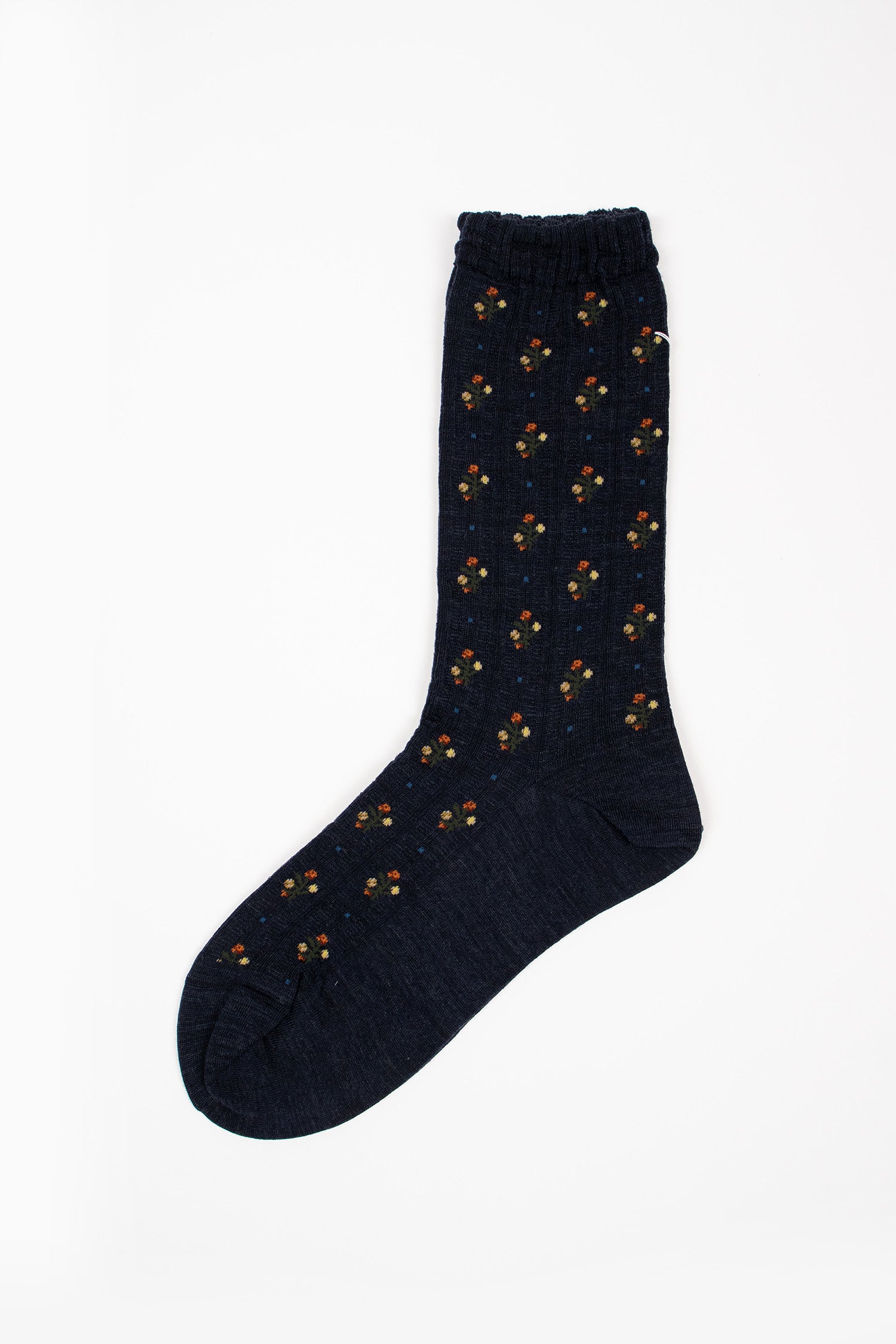 KT-176S Flower Stripe Socks Navy