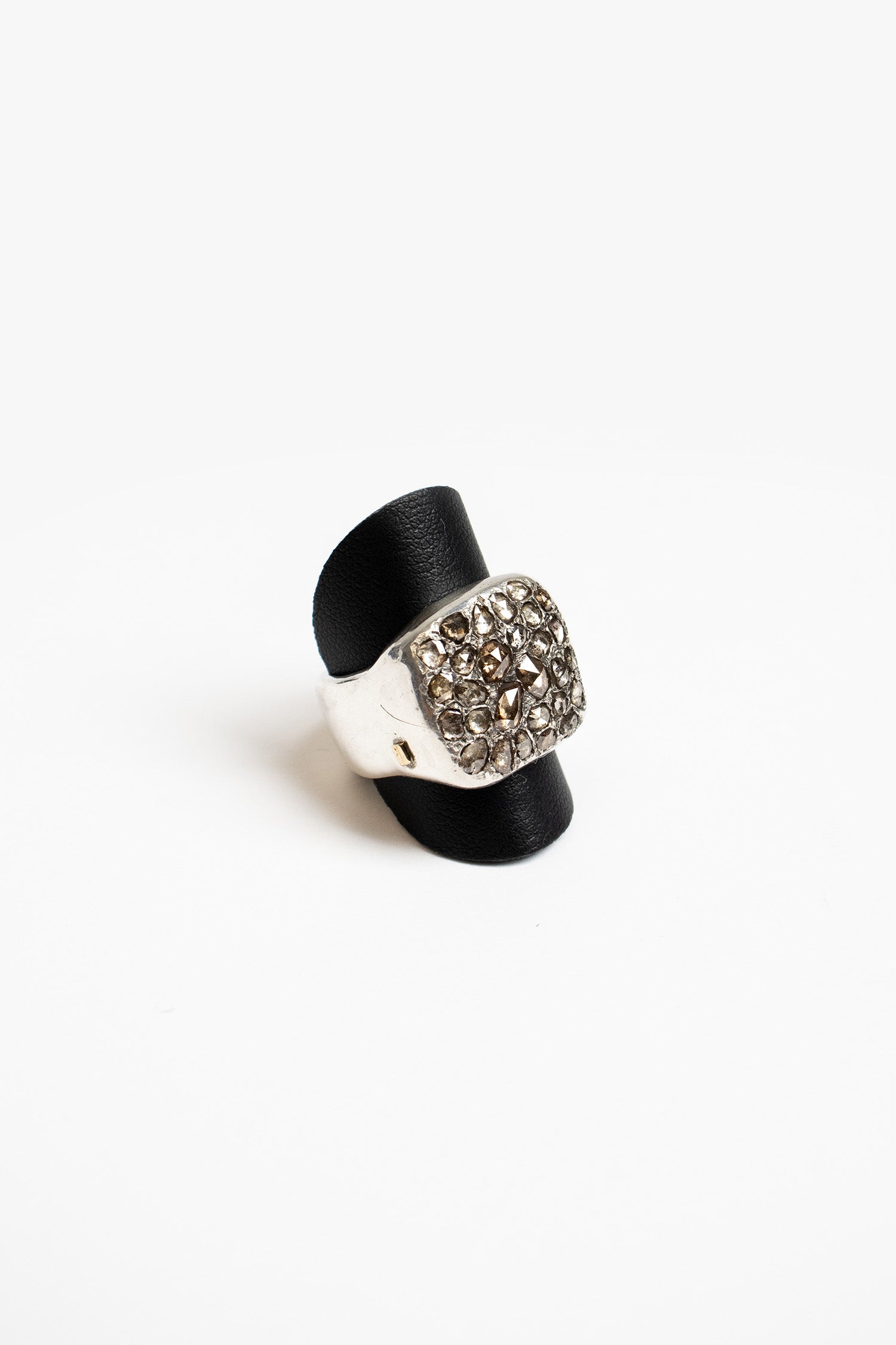 Inge Silver Ring Brown Diamond