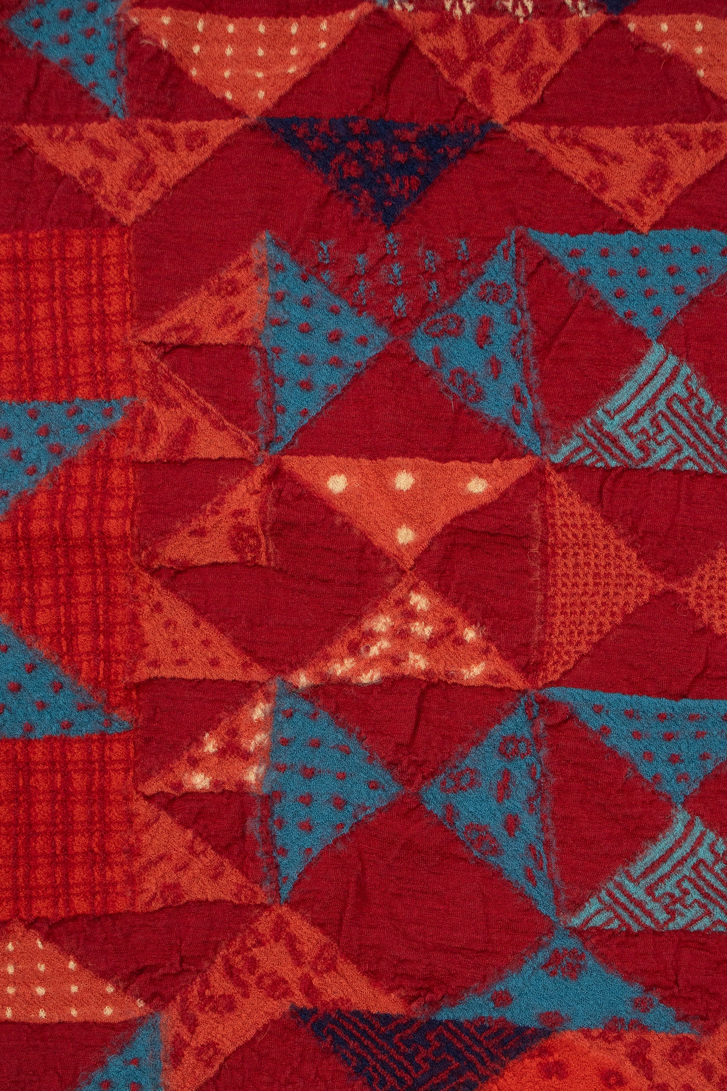 IDG-REG Patchwork Scarf Red