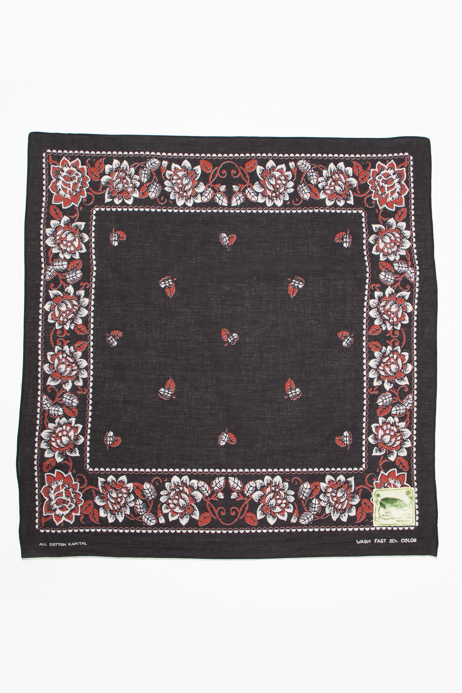 Rockwell Flower Bandana Black