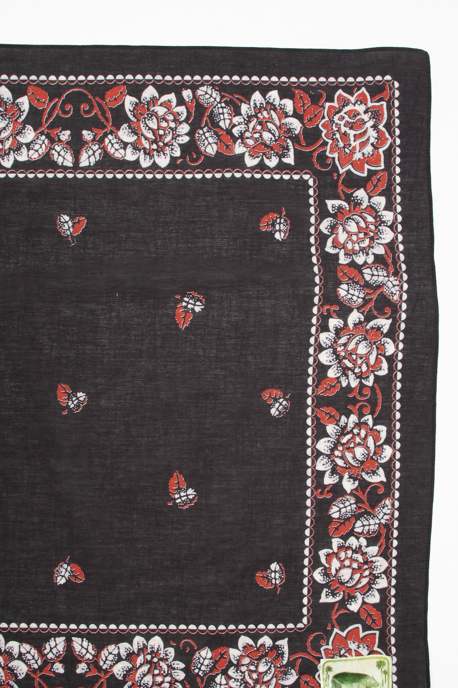 Rockwell Flower Bandana Black