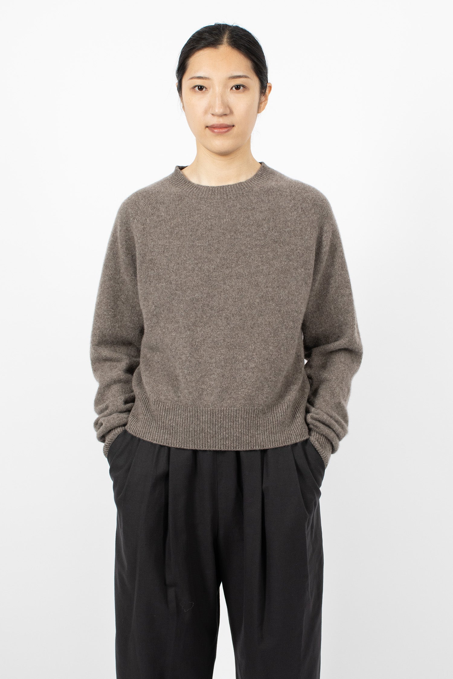 Short Classic Cashmere Jumper Elk