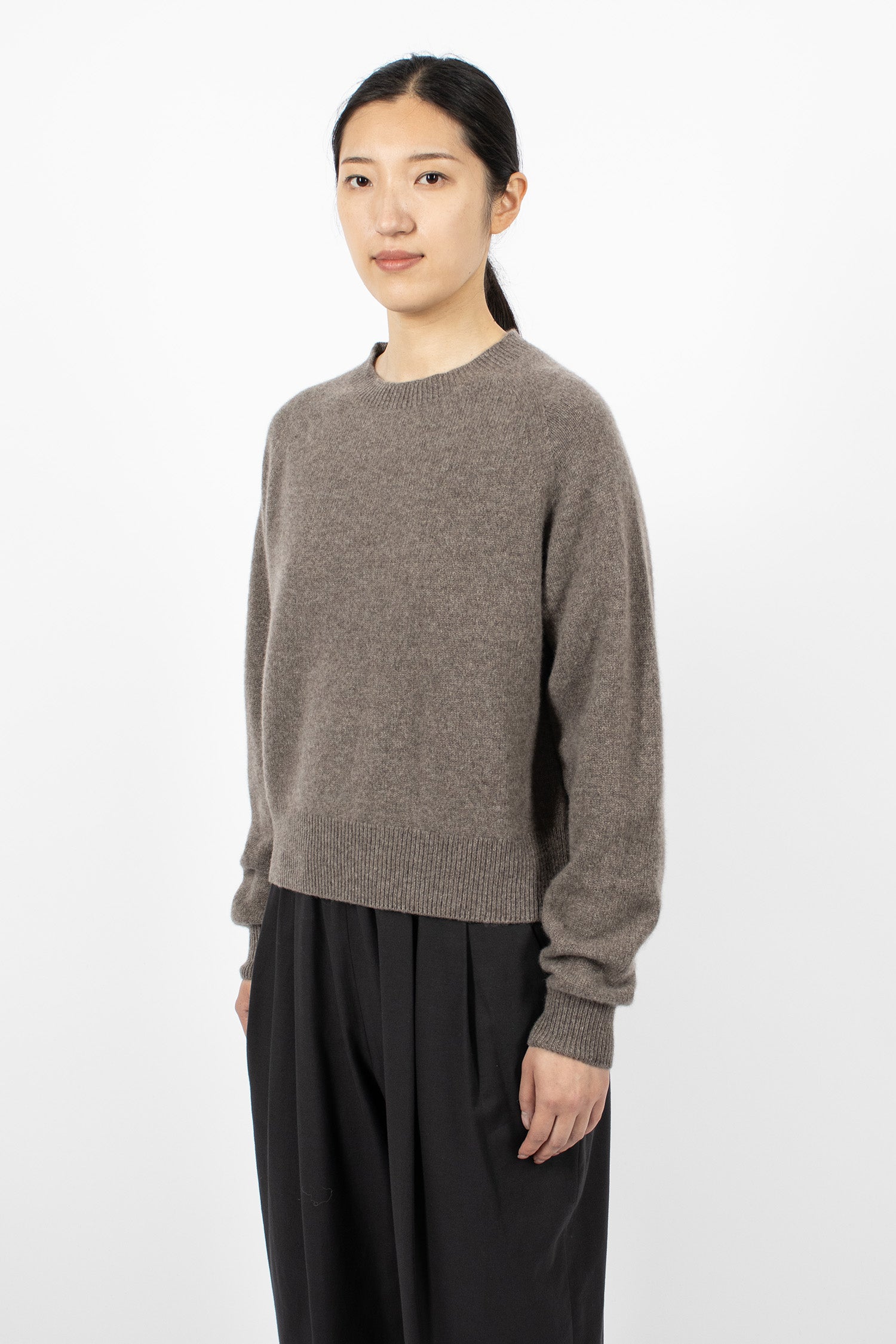 Short Classic Cashmere Jumper Elk