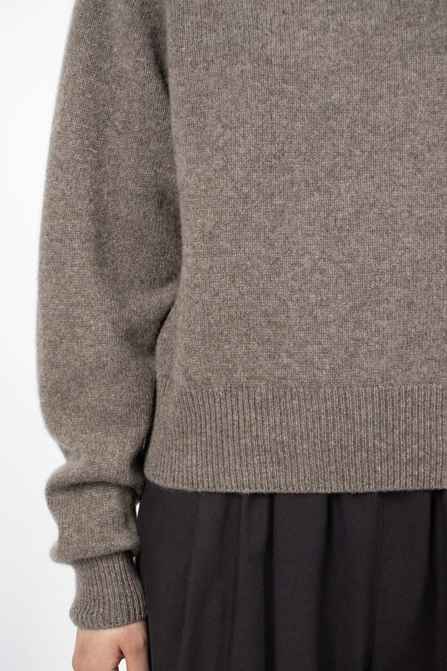 Short Classic Cashmere Jumper Elk