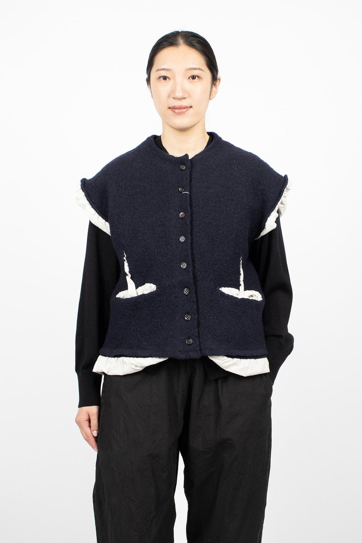 Wool Vest Navy