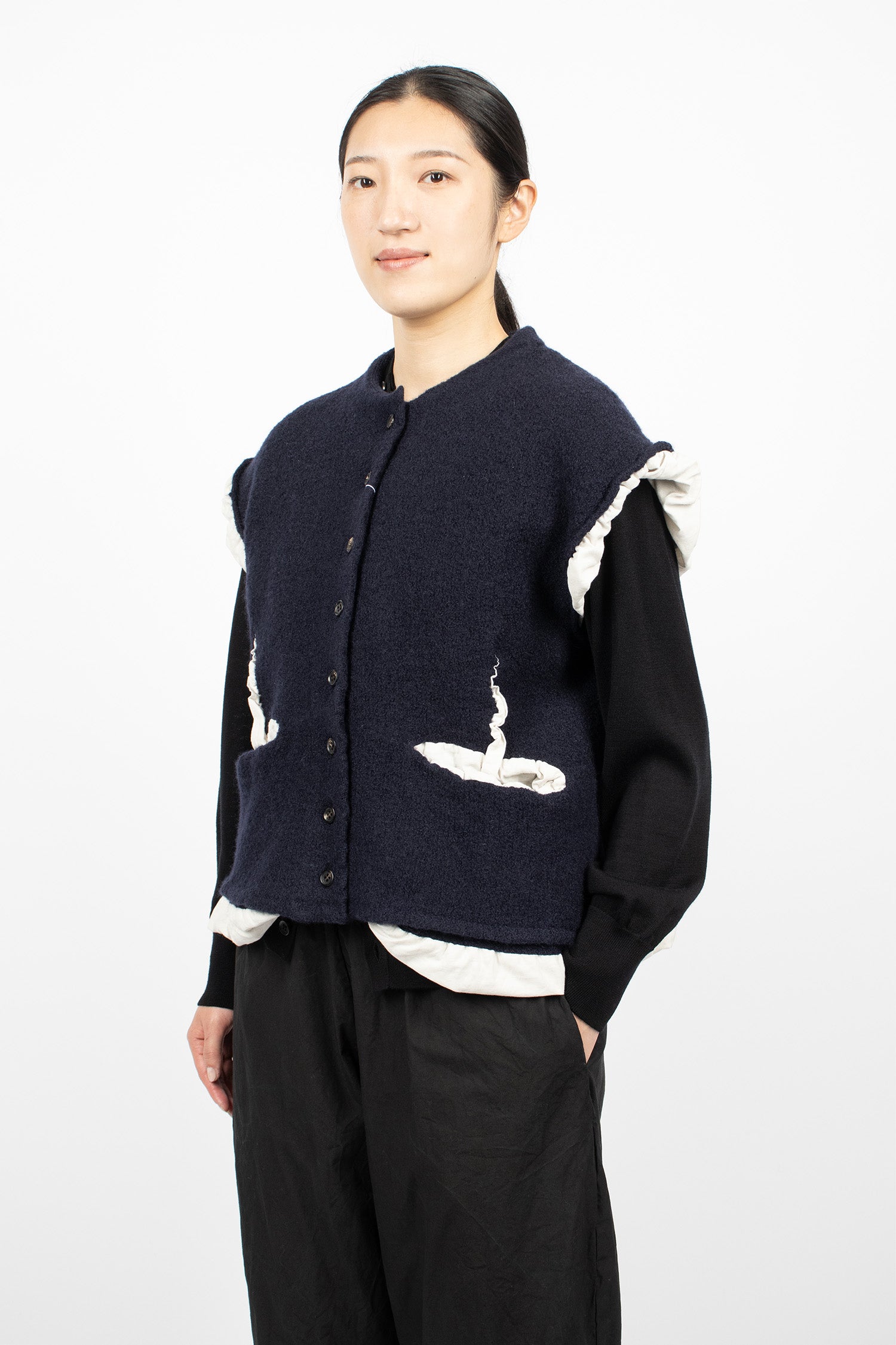 Wool Vest Navy