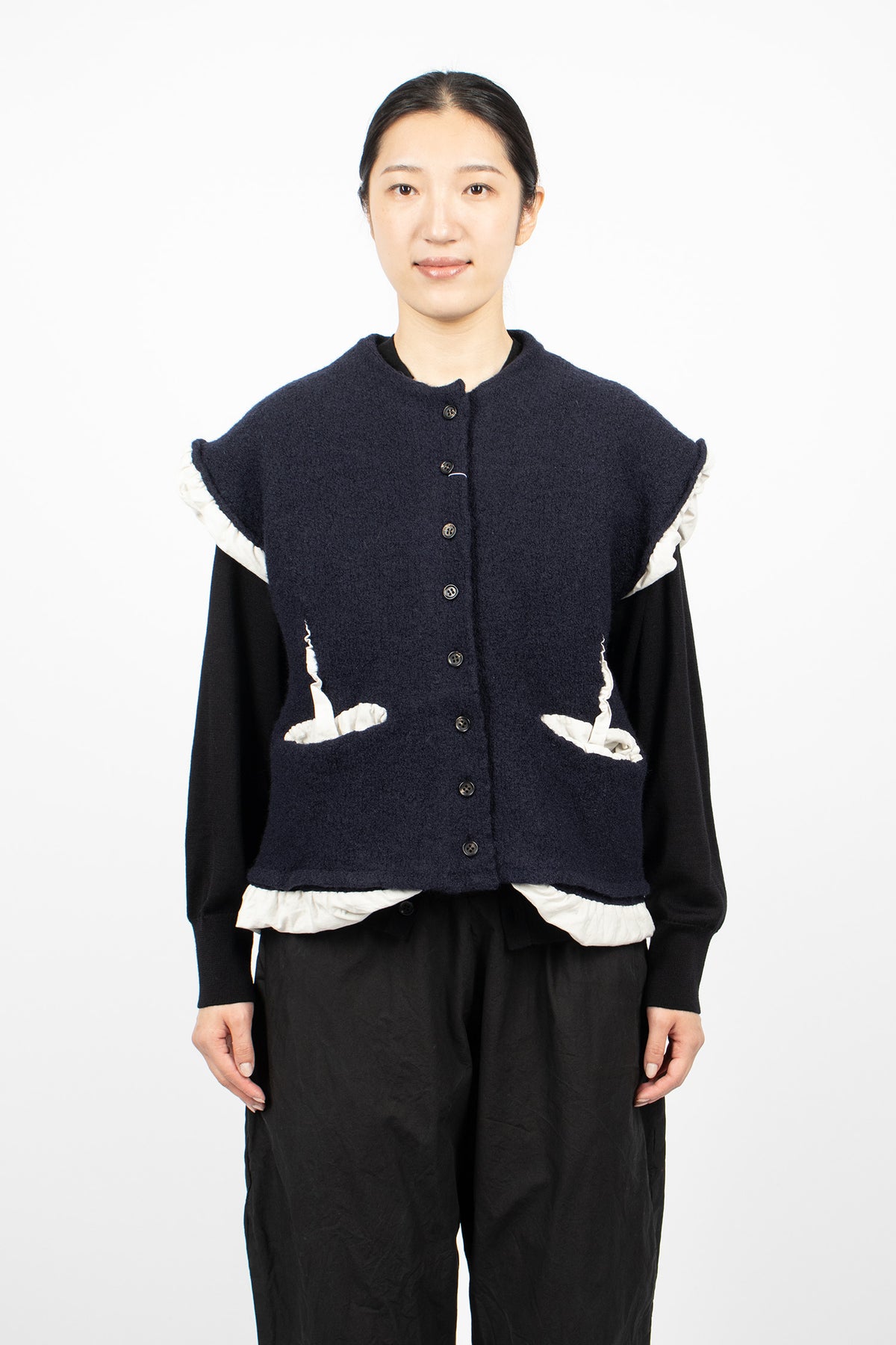 Wool Vest Navy