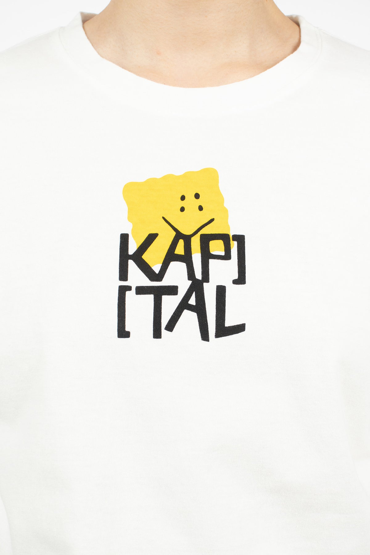 Jersey Peckish Kap L/S T-Shirt White/Yellow
