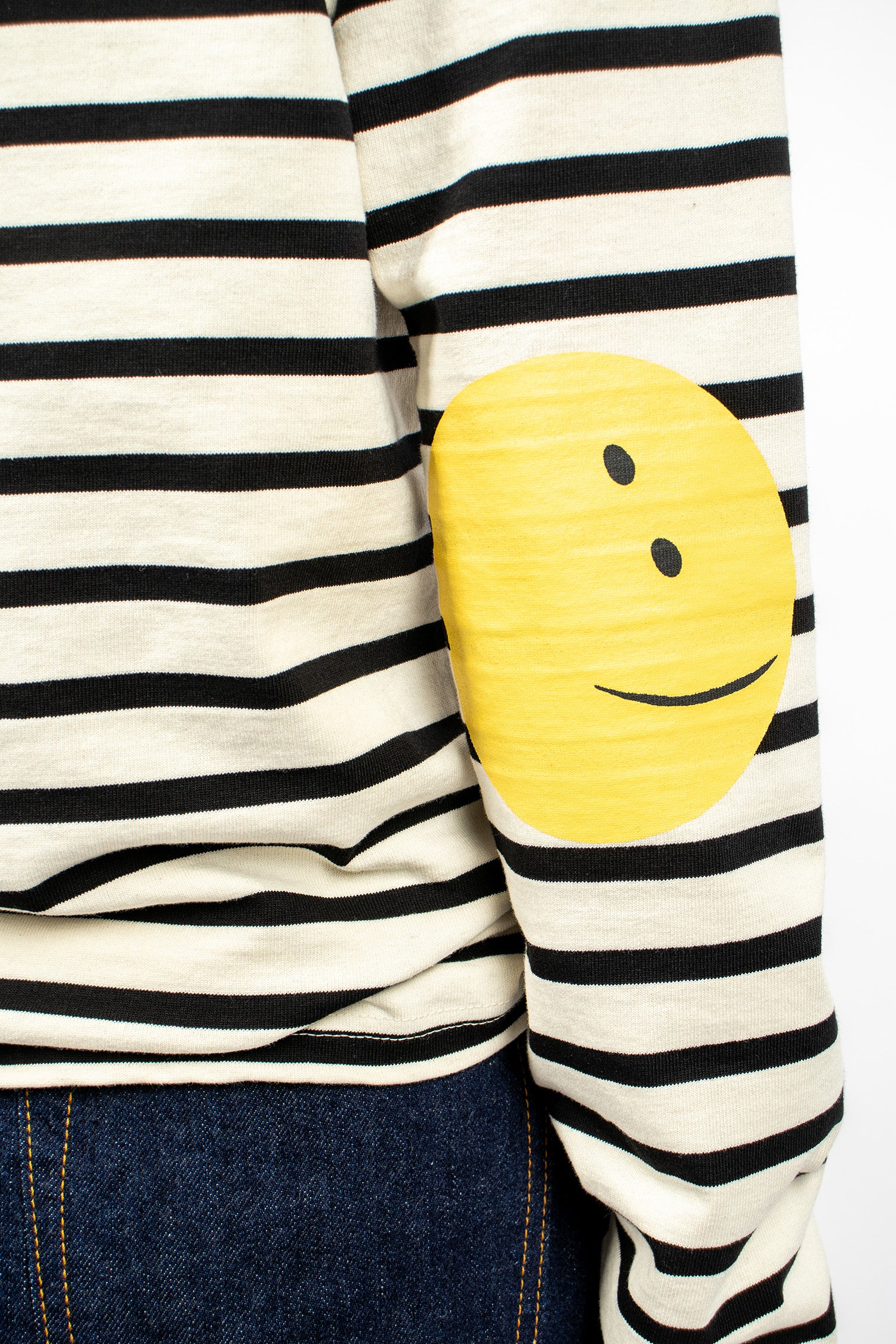 Rainbowy Stripe LS T-Shirt Ecru/Black