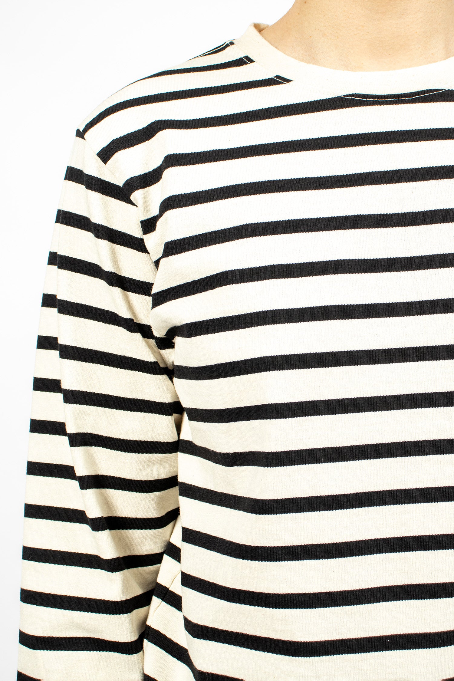 Rainbowy Stripe LS T-Shirt Ecru/Black