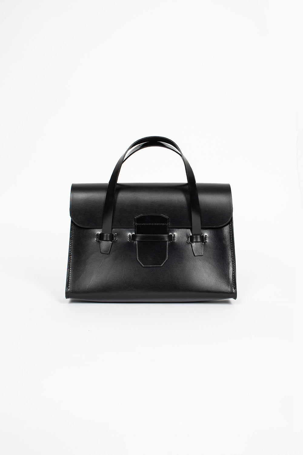 Leather Box Bag Black