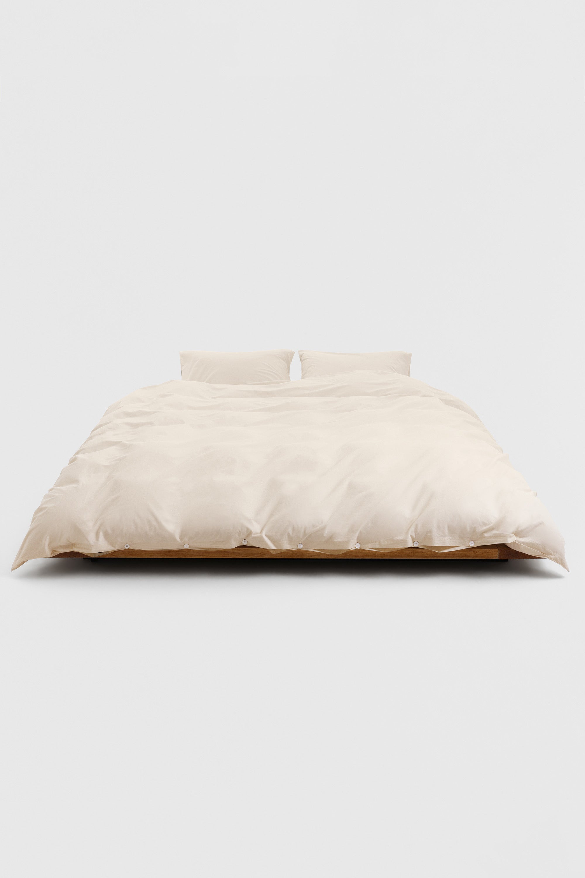 Percale King Duvet Cover Winter White