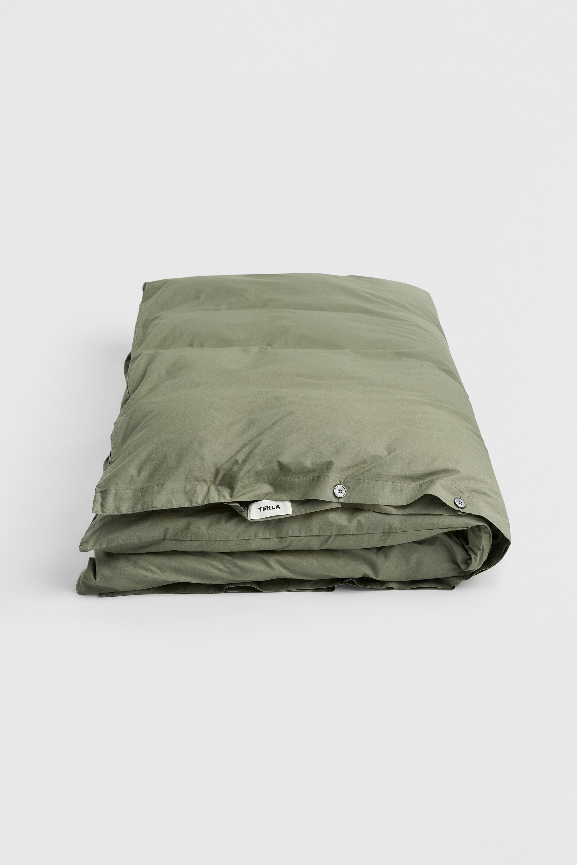 Percale King Duvet Olive Green