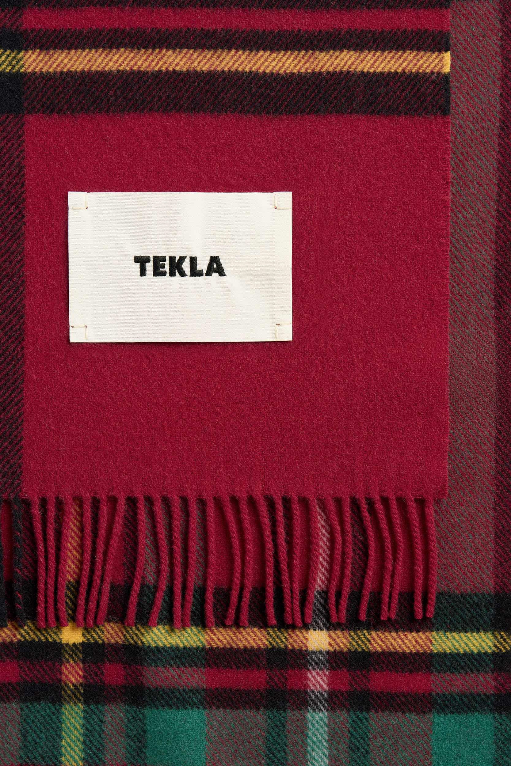 Fringed Blanket Red Plaid