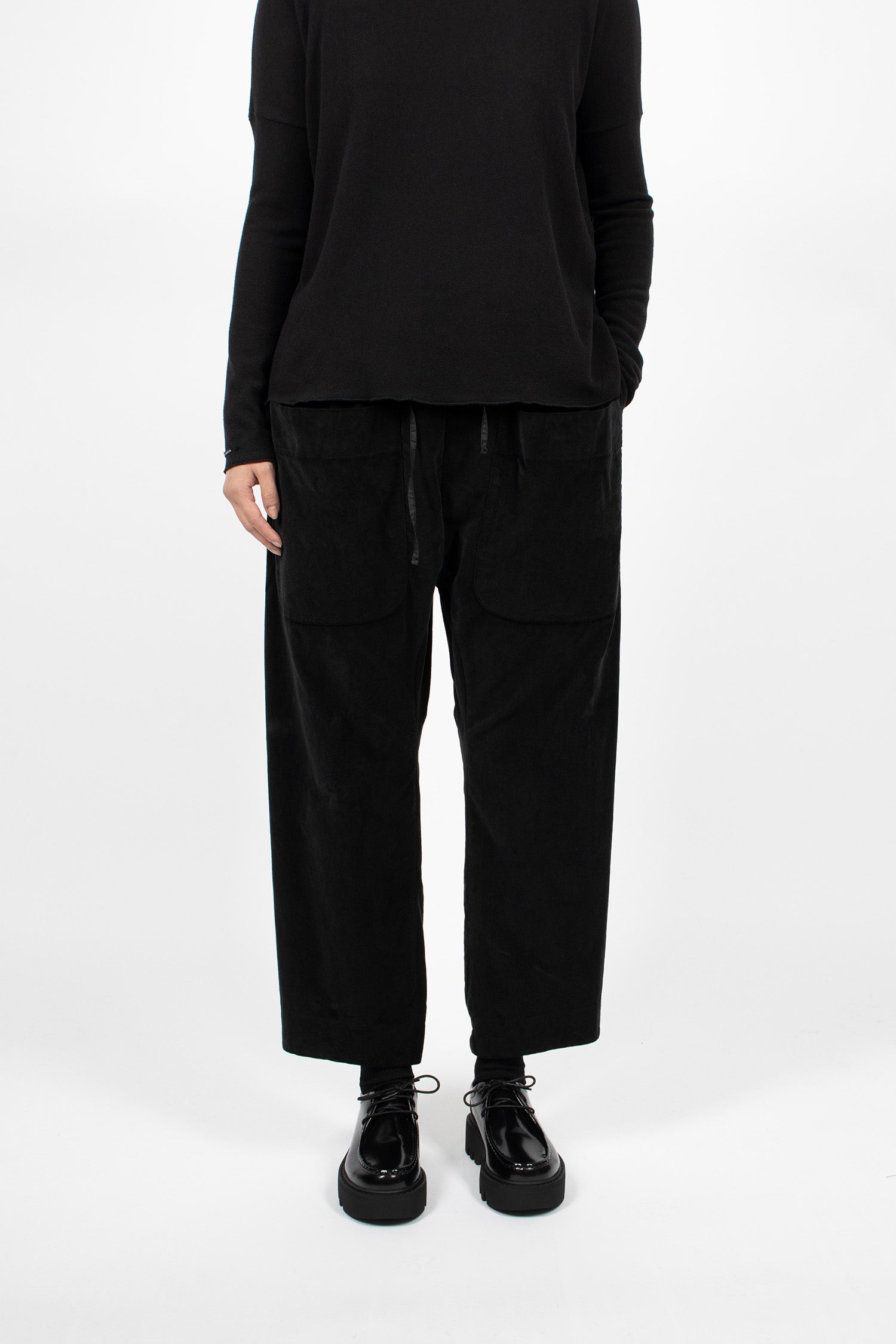 U23126 Velvet Braghe Black