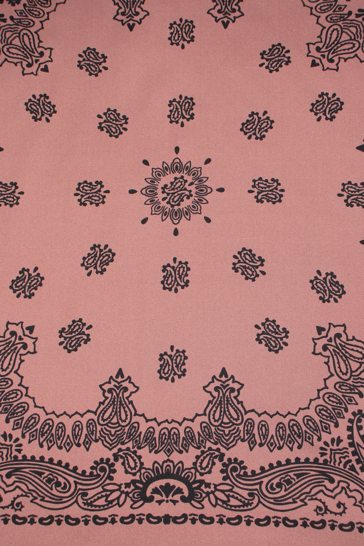 Paisley Silk Bandana Mineral Pink/Black