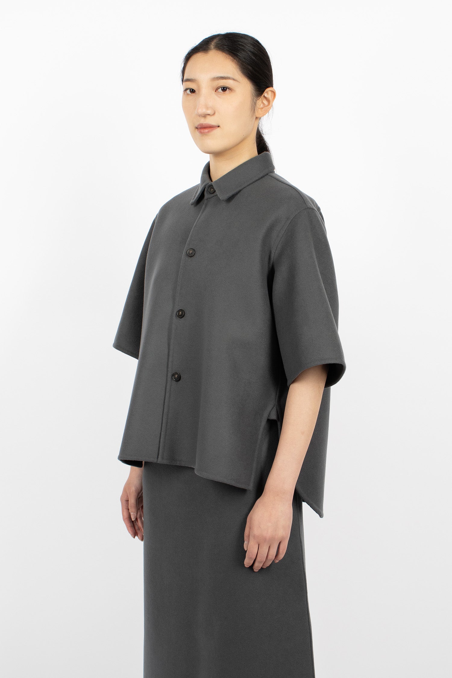 Bardi Wool Shirt Jacket Slate