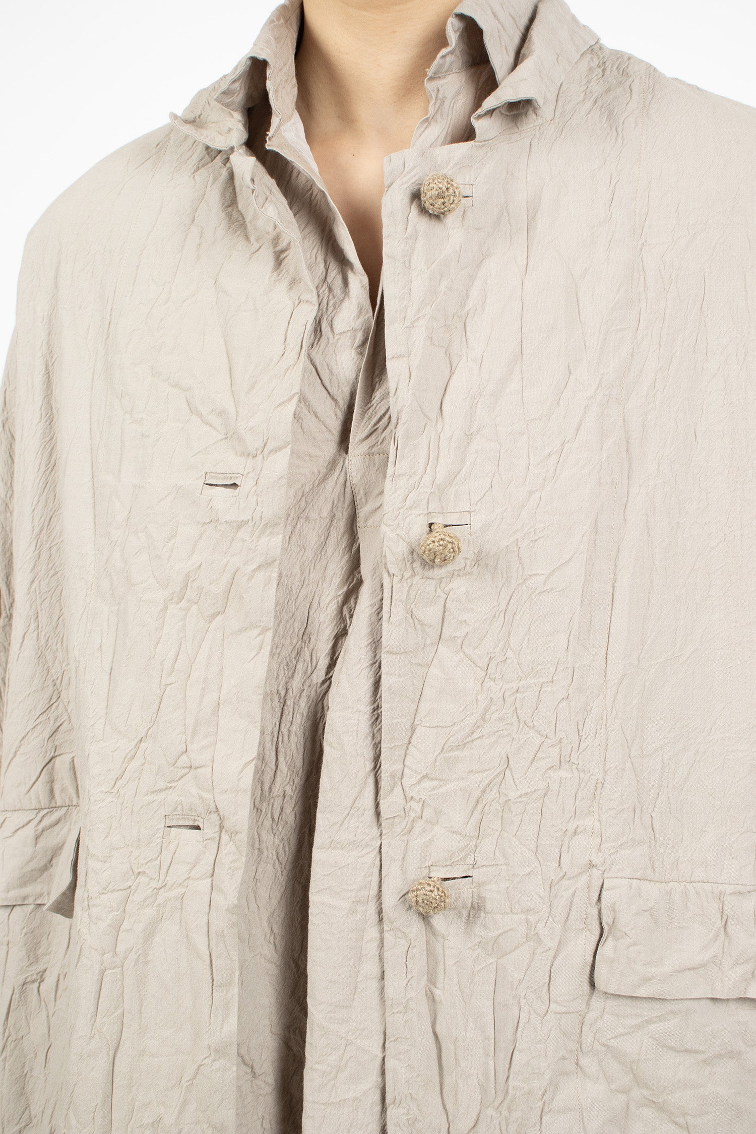 Washed Poppy Coat Natural