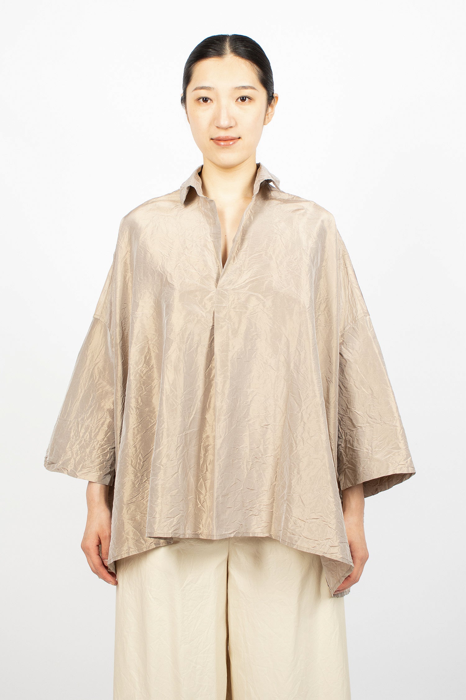 Lamponè Silk Shirt Natural