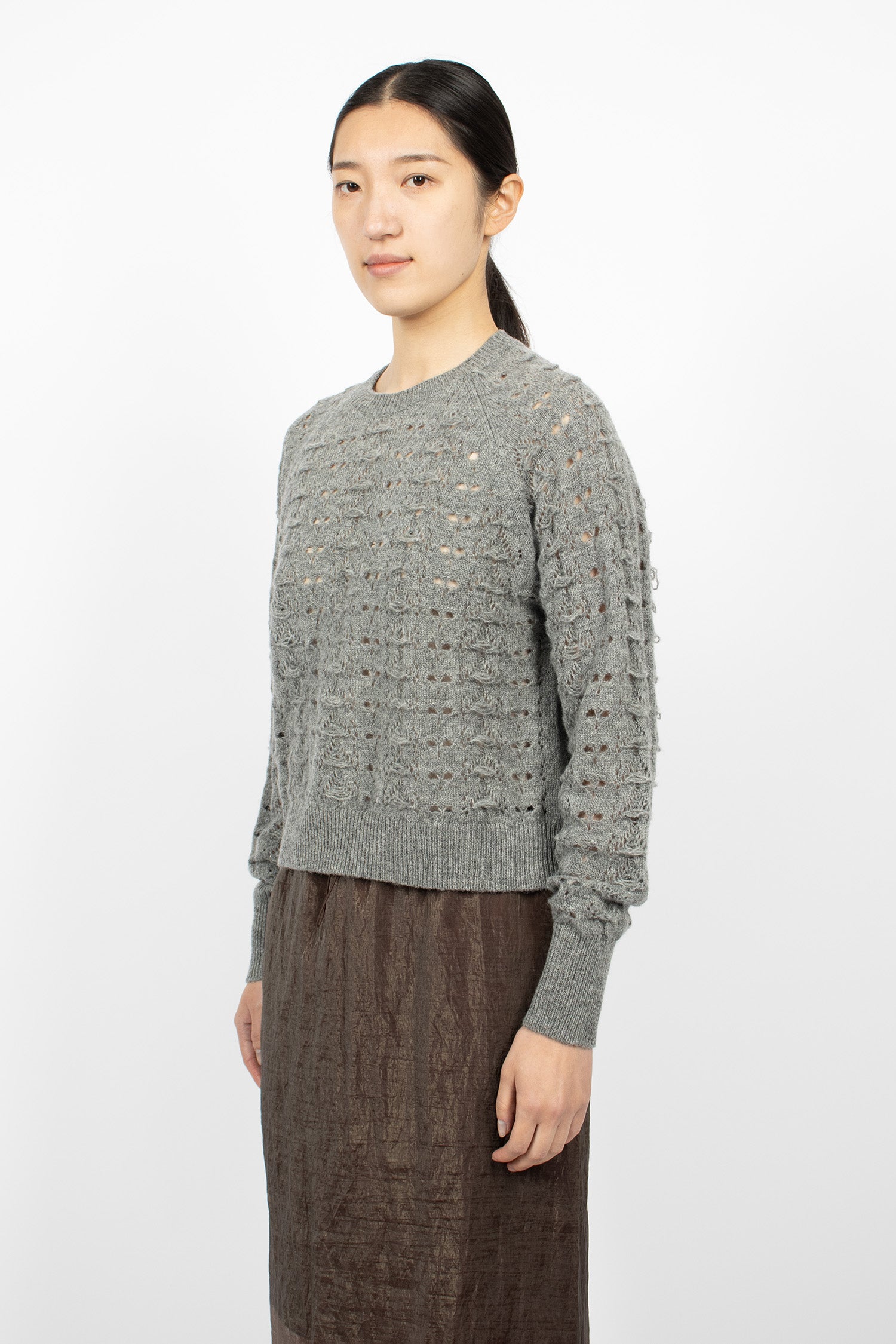 Bidane Knit Pullover Light Grey