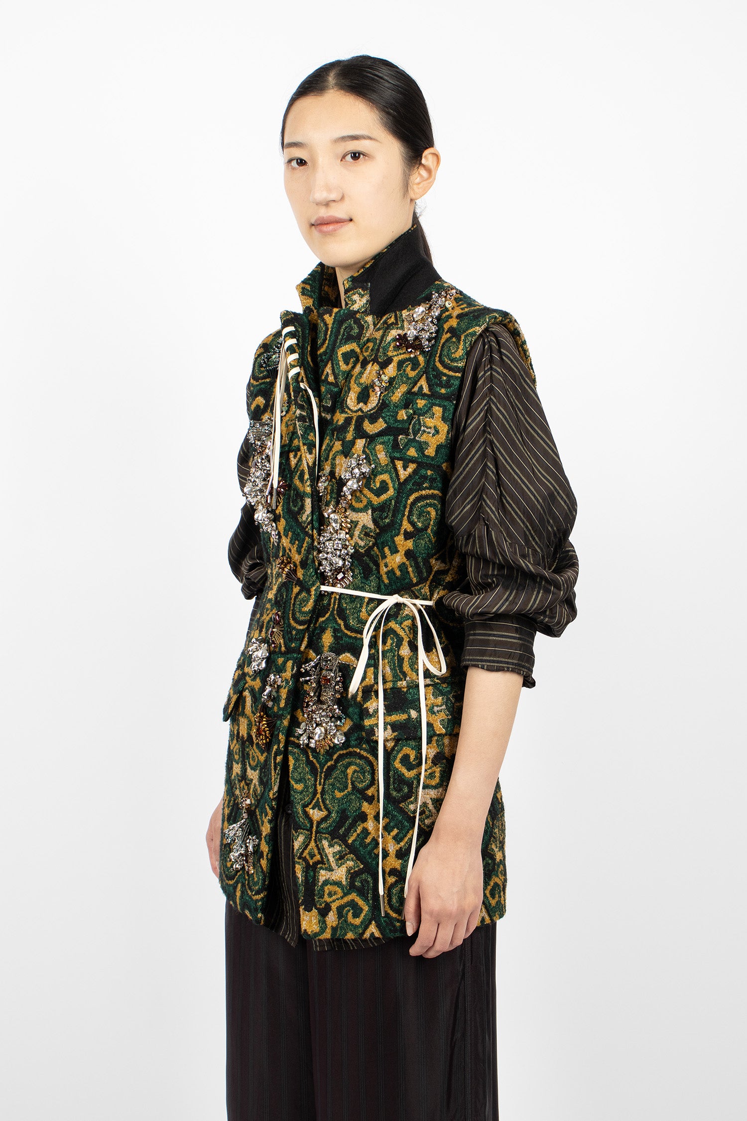 Embellished Sleeveless Blazer Bottle