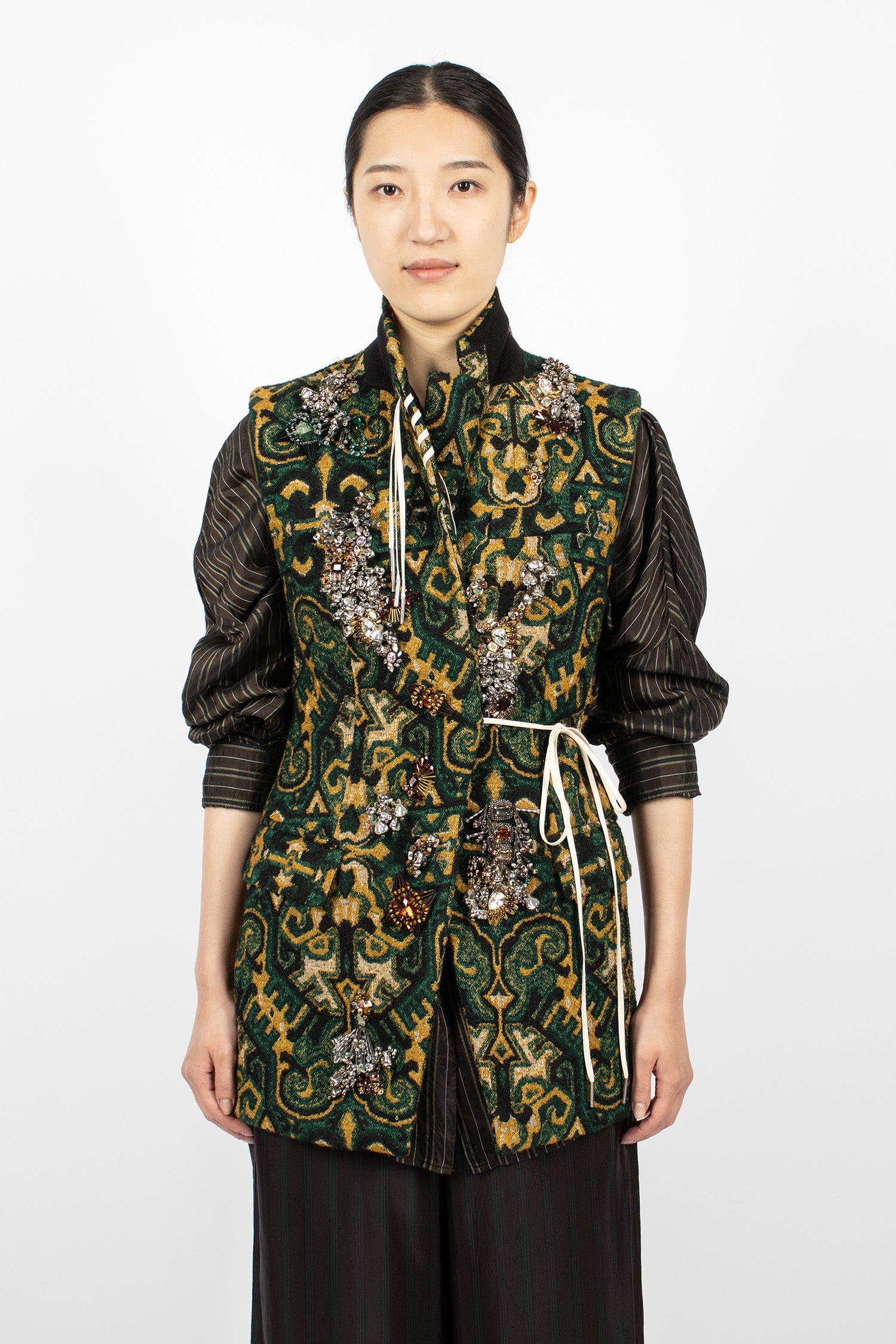 Embellished Sleeveless Blazer Bottle