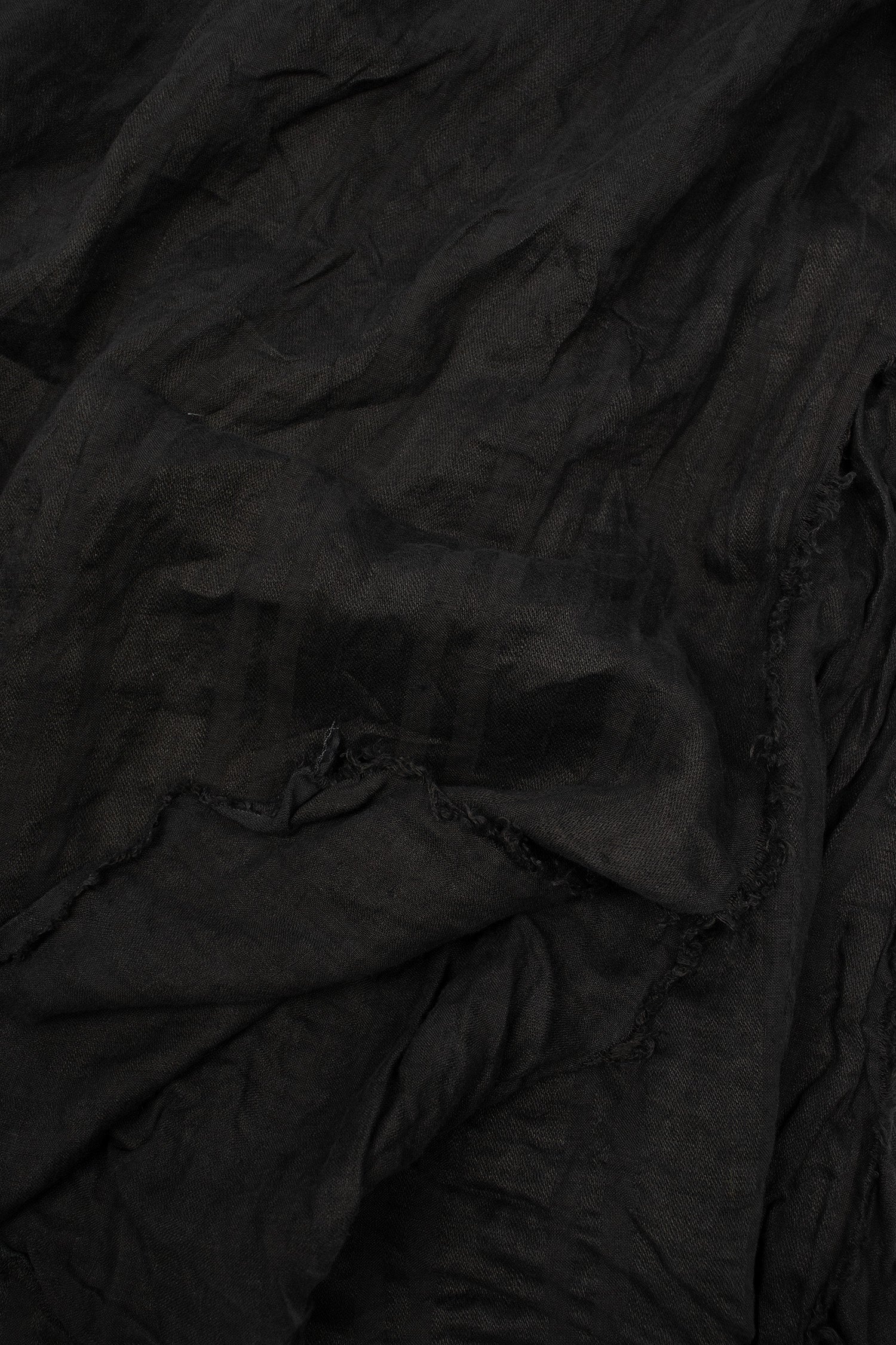 Square Linen Scarf Seltstripe Black