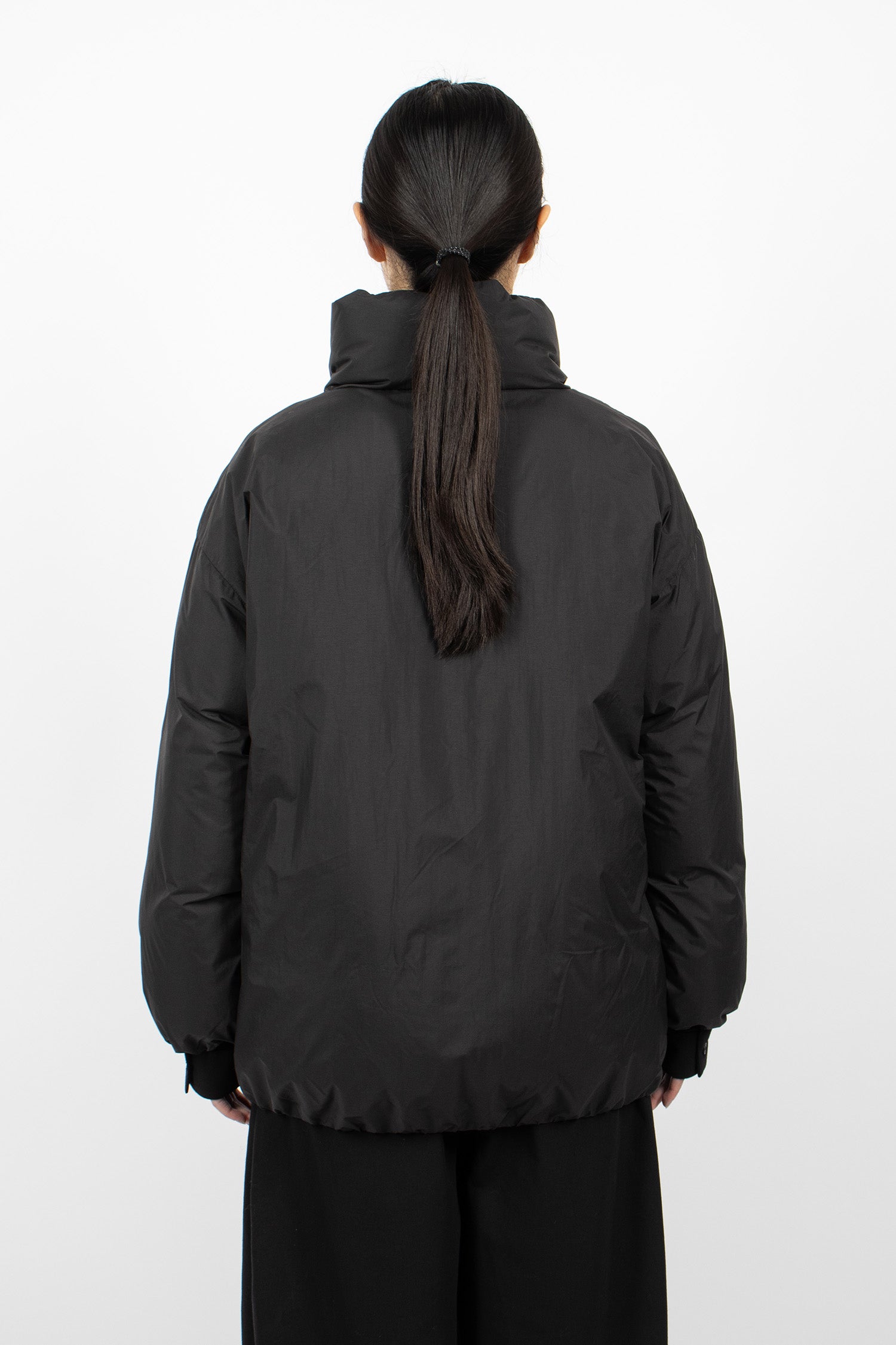 Stand Collar Down Jacket Black