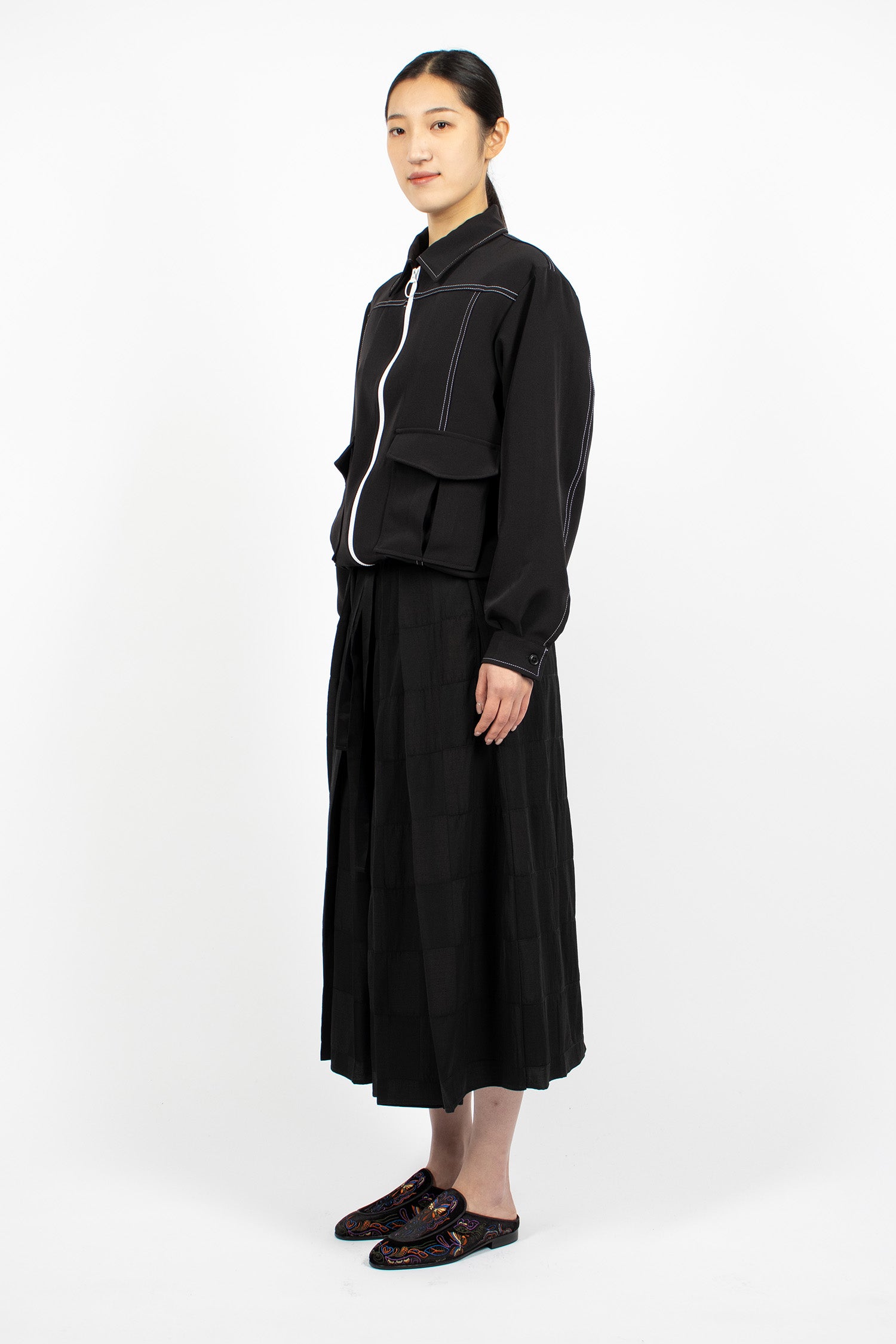 Hakama Pant Block Jacquard Black