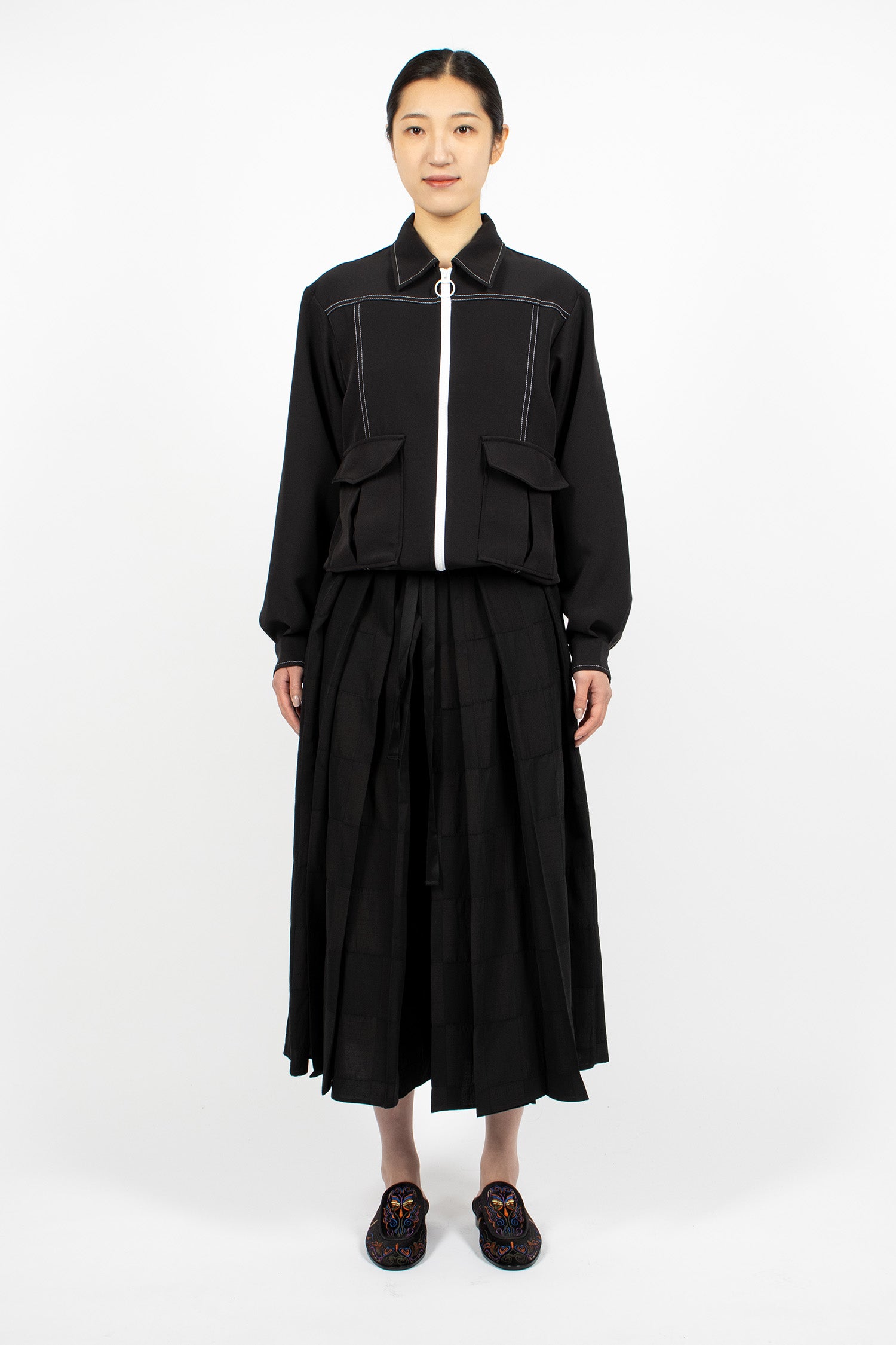 Hakama Pant Block Jacquard Black